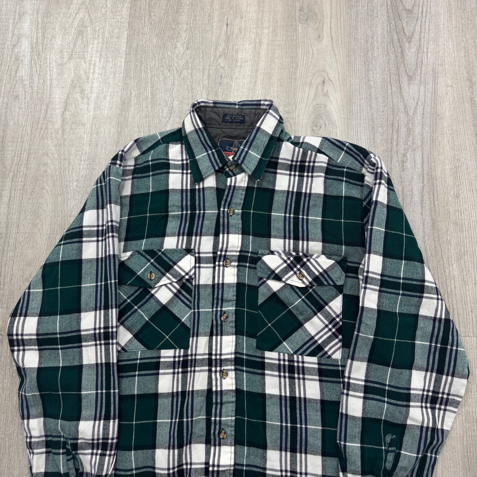 Vintage Vintage Backpack Sportswear Flannel Shirt Men's Medium Green Size US M / EU 48-50 / 2 - 1 Thumbnail