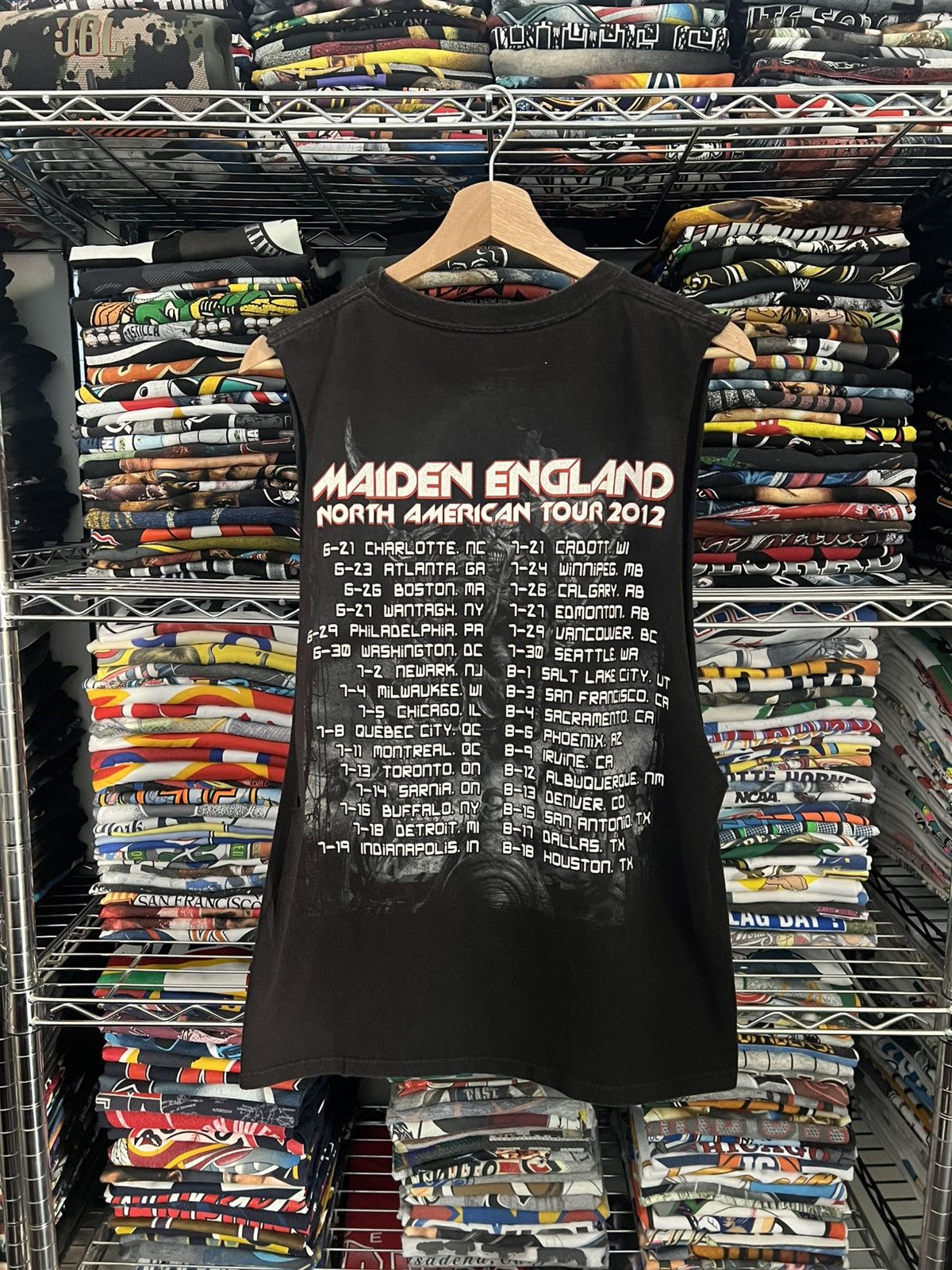 Band Tees 2012 Iron Maiden England North American Tour UK Knight Tee Size US M / EU 48-50 / 2 - 2 Thumbnail
