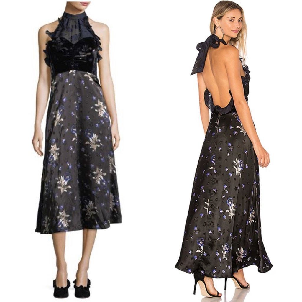 Rebecca Taylor Violet Dress Black Combo $595 12