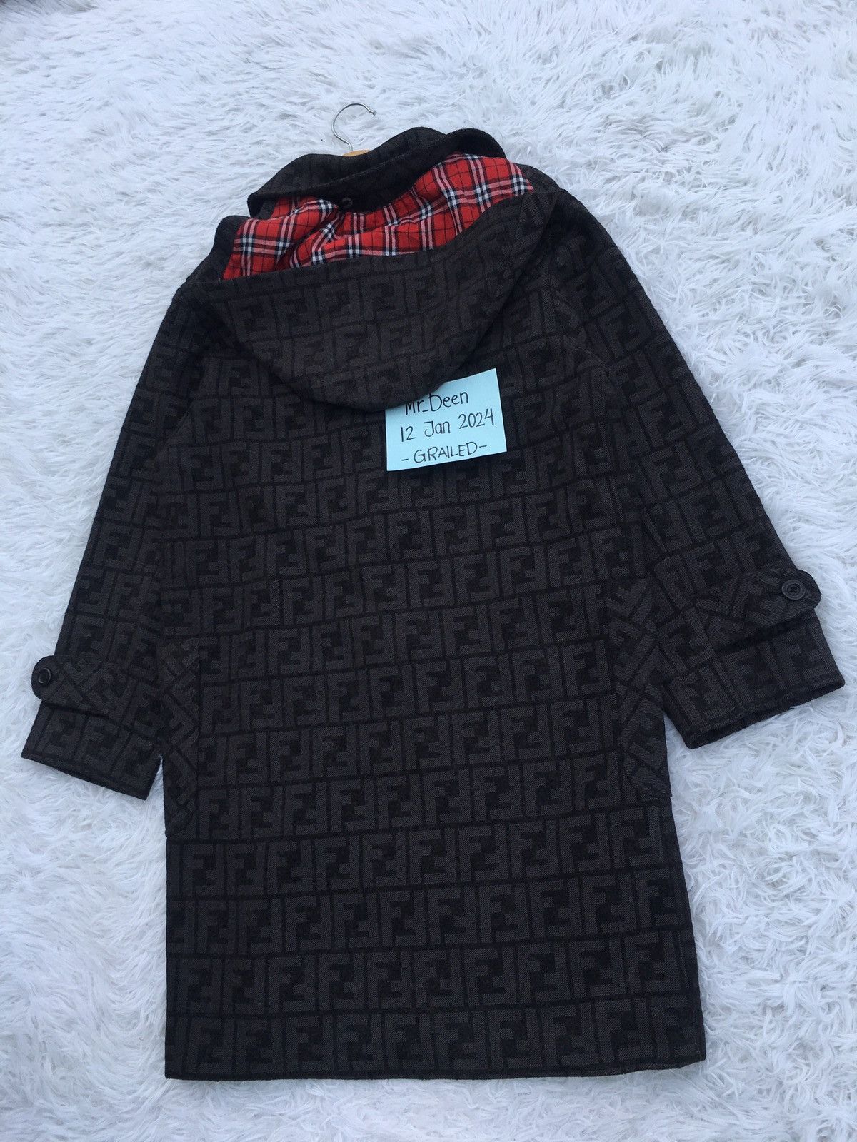 Fendi Rare Vintage FENDI Monogram Hooded Wool Coat/ Jacket Size US S / EU 44-46 / 1 - 25 Thumbnail