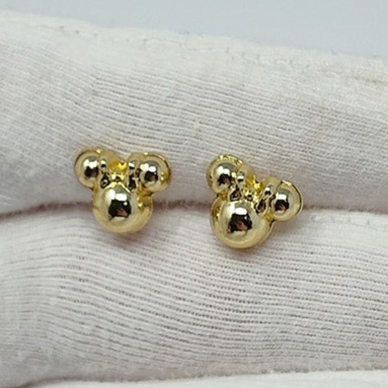 Disney Disney Minnie Mouse Gold Tone Stud Earrings Size ONE SIZE - 2 Thumbnail