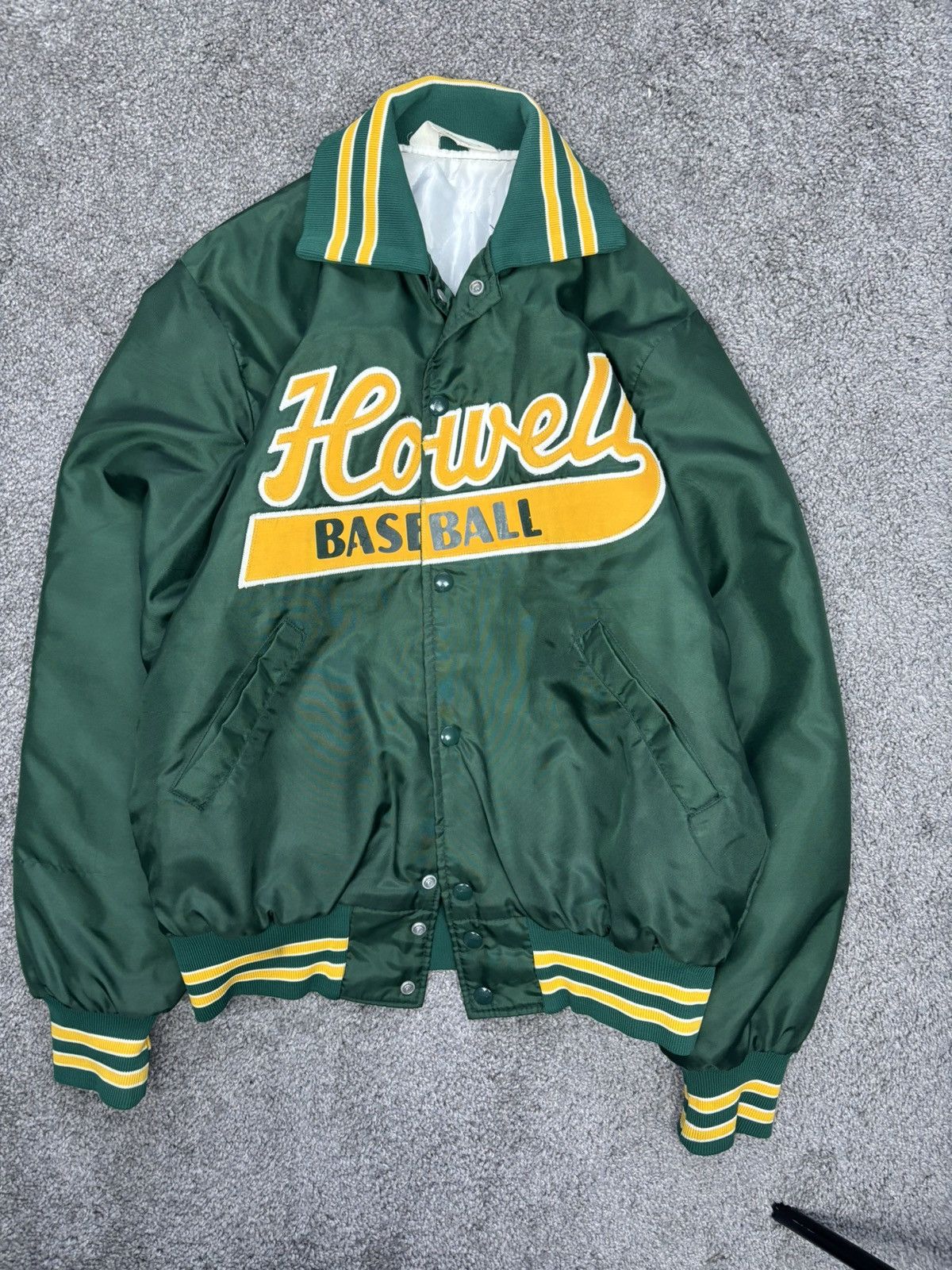 Vintage Vintage 80s Chalk Line Local Baseball Satin Spellout Jacket Size US M / EU 48-50 / 2 - 1 Thumbnail
