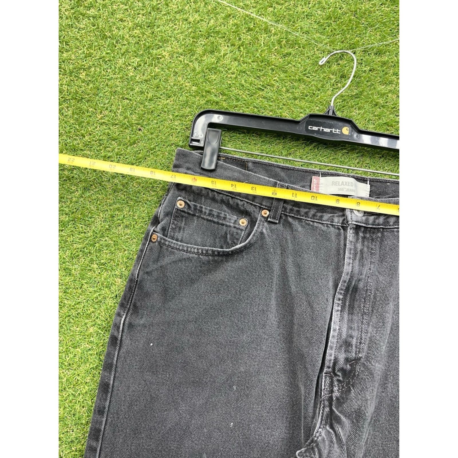 Levi's VINTAGE Levi's 550 Jeans Mens 36x32 Black 90s Relaxed Fit Baggy Straight Denim 5-Pocket 36 Adult Mens Levi's 550 90s American Classic Size US 36 / EU 52 - 7 Thumbnail