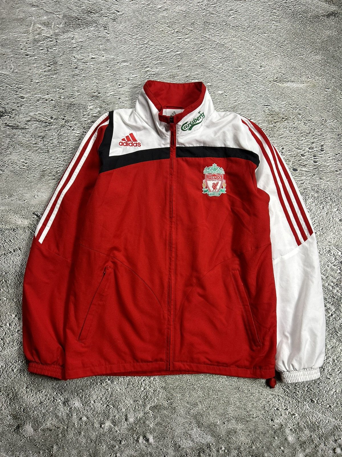 Adidas Liverpool Adidas track suit vintage nylon red white black