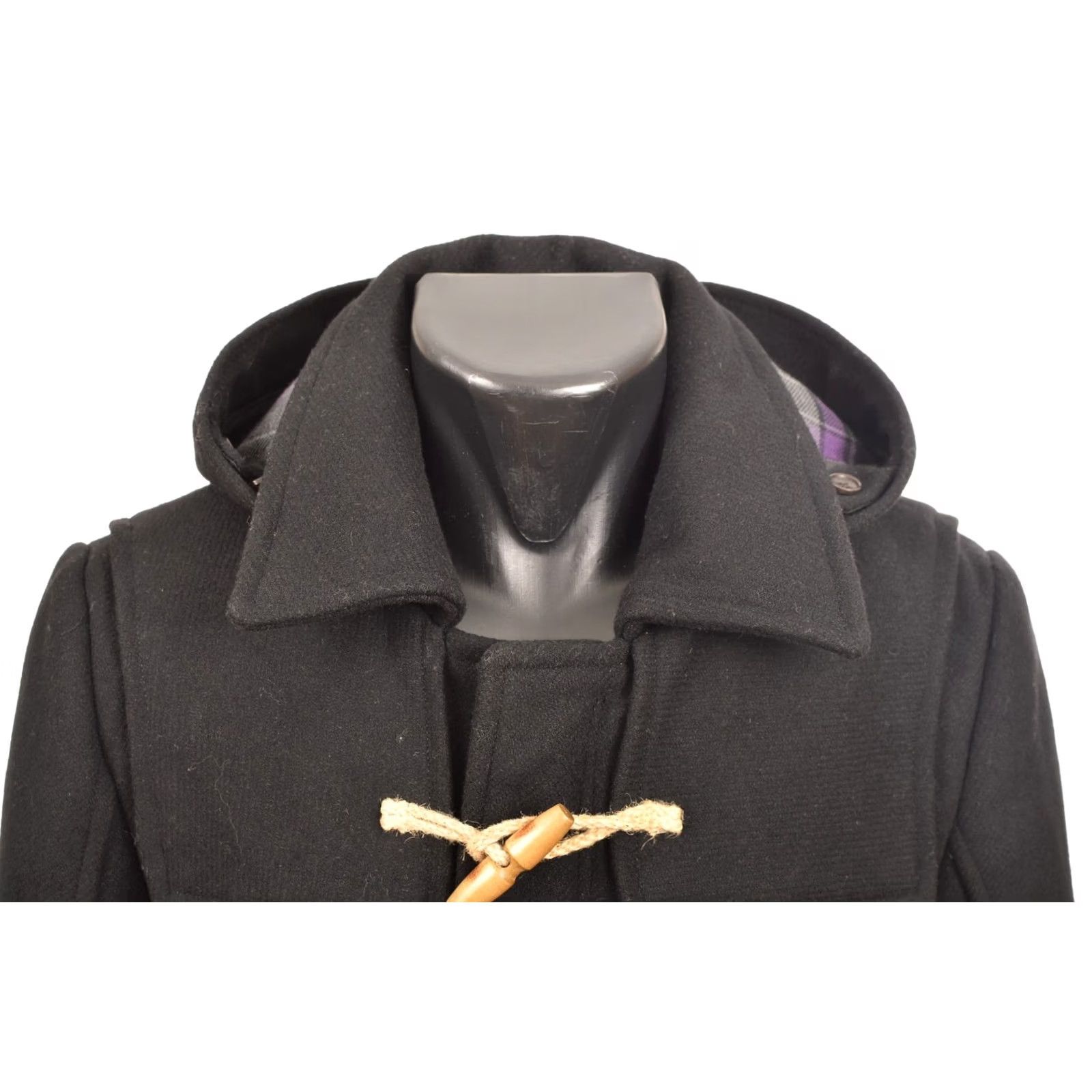 Vintage DDP John Partridge Black Duffle Coat M Men Wool Coat XS? Size US M / EU 48-50 / 2 - 3 Thumbnail