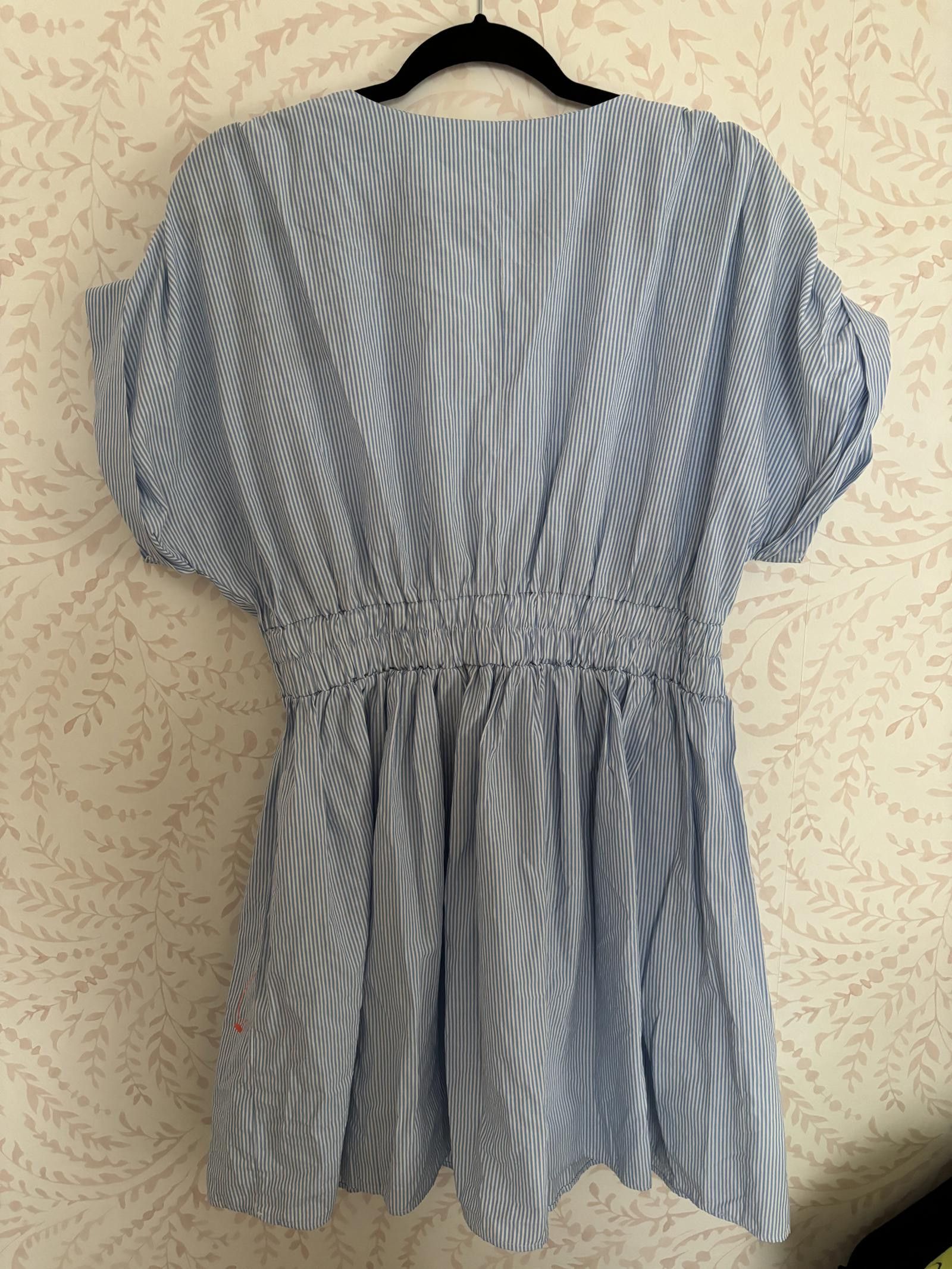 Asos NWOT ASOS Design Striped Puff Sleeve Dress Size XL / US 12-14 / IT 48-50 - 5 Thumbnail