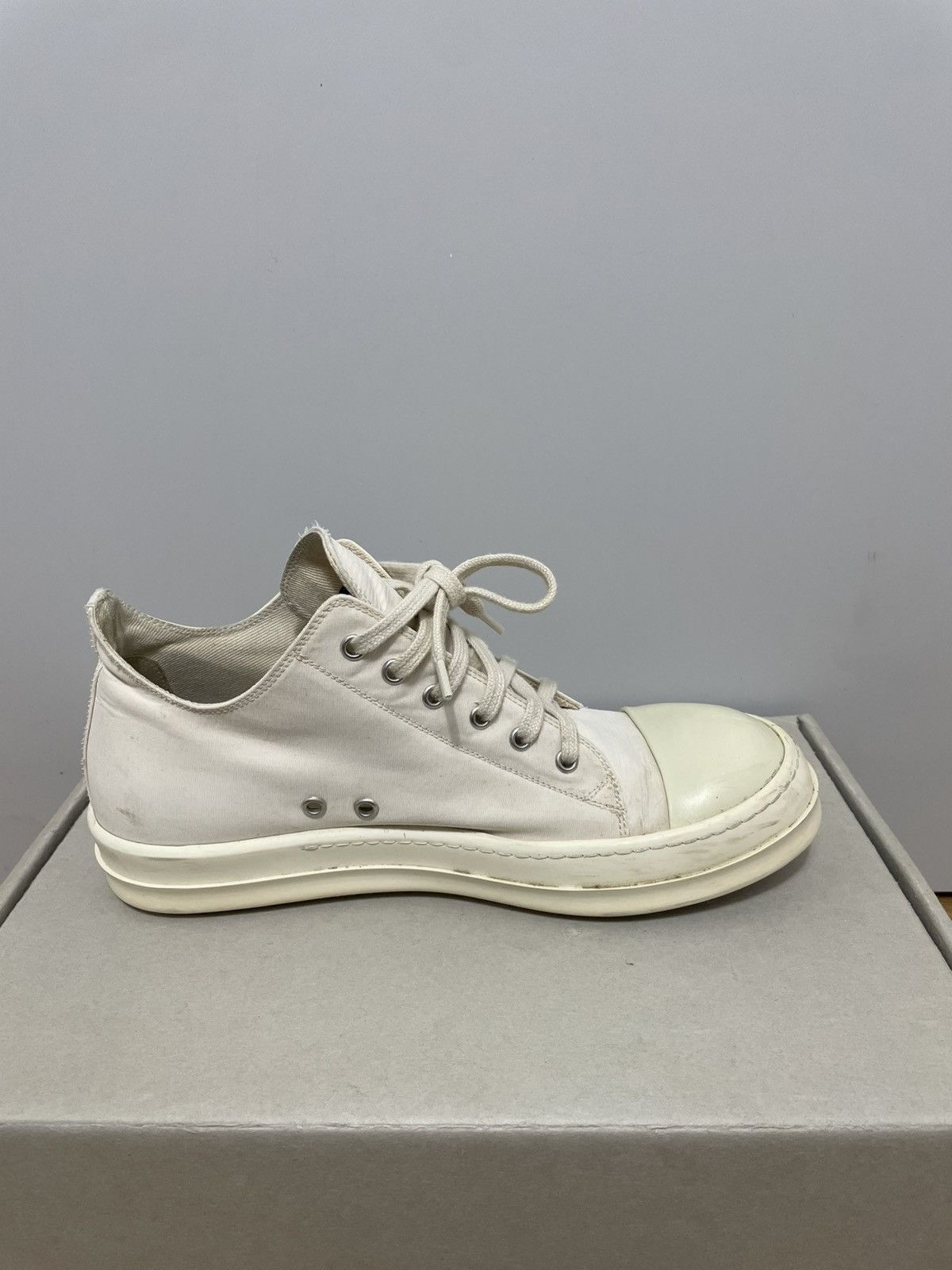 Rick Owens Rick Owens Ramones low white Size US 9 / EU 42 - 4 Thumbnail