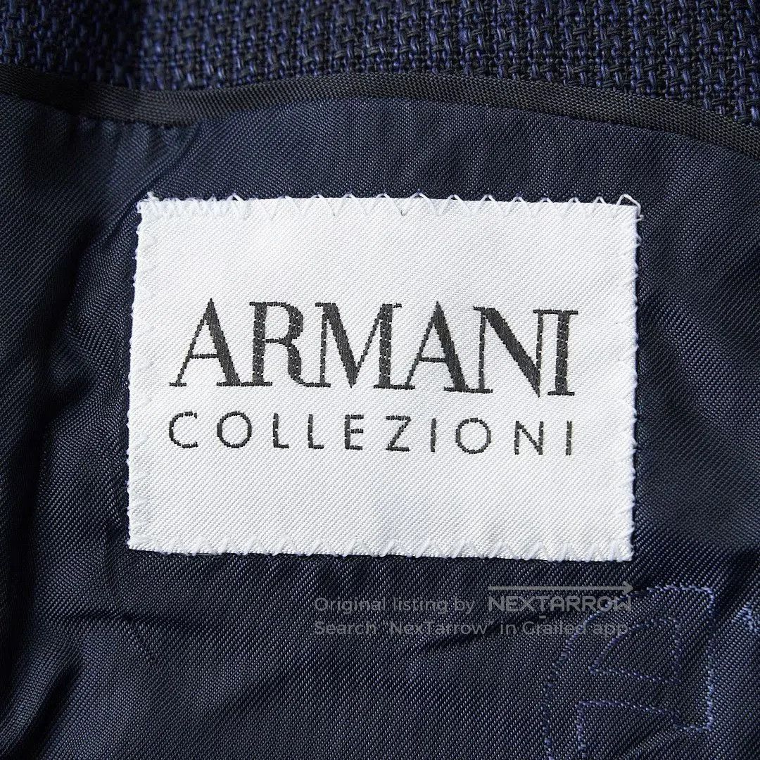 Armani Collezioni Armani Collezioni Men's Dark Blue Linen Suit. Size US M / EU 48-50 / 2 - 6 Thumbnail