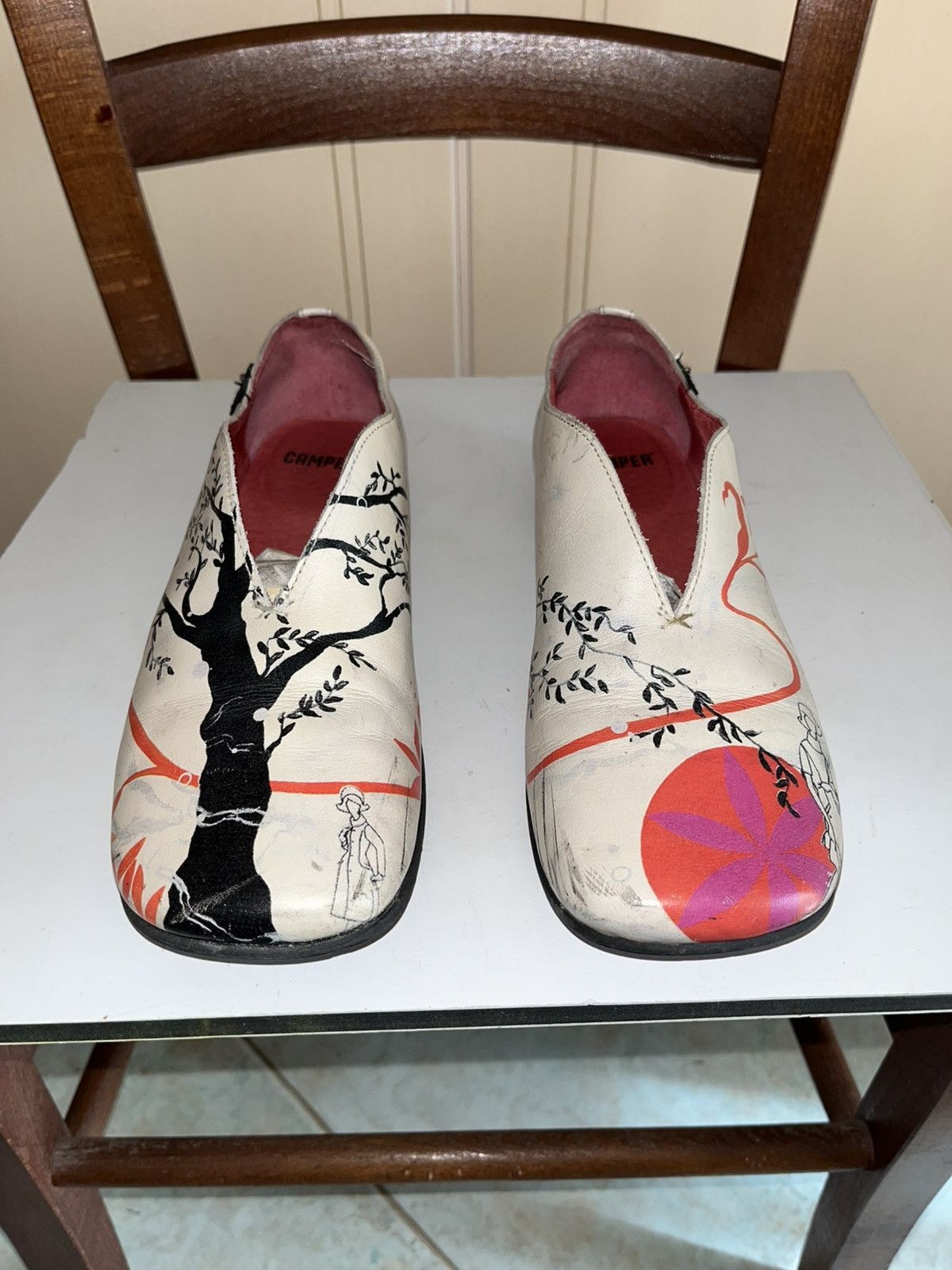 CamperLab Vintage Camper to&her japan forest painted squared loafers Size US 8 / IT 38 - 3 Thumbnail