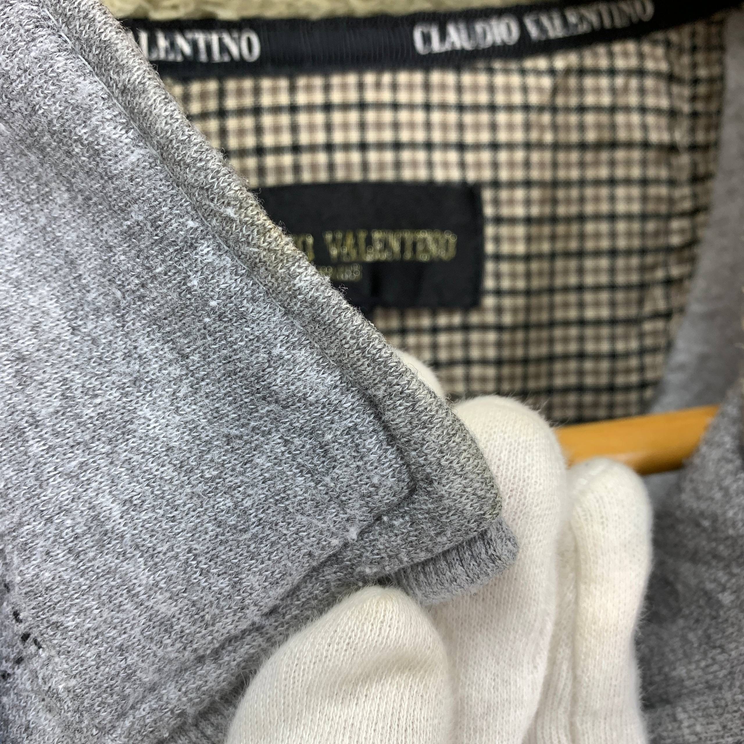 Other CLAUDIO VALENTINO Fur Collar Sweatshirt #2593/X Size US M / EU 48-50 / 2 - 5 Thumbnail