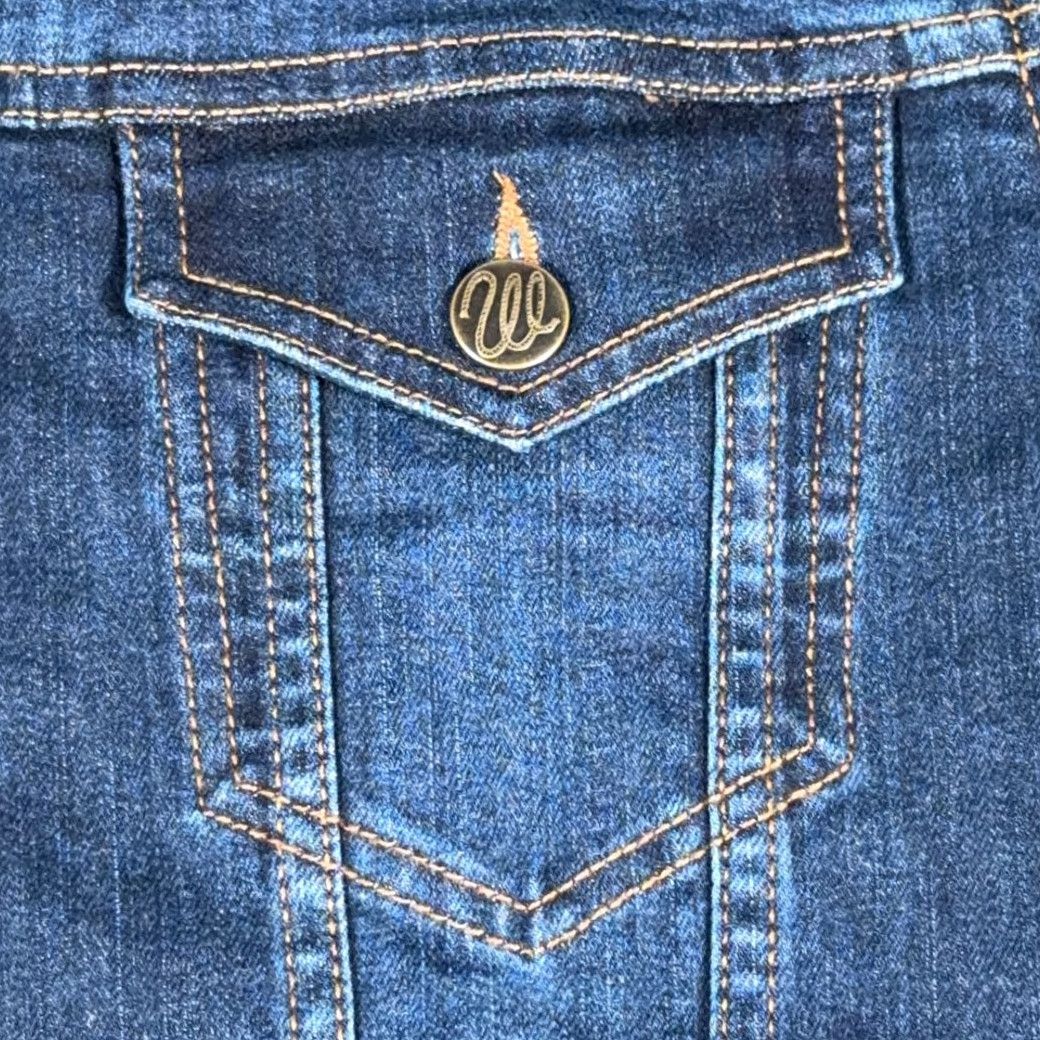 Wrangler Wrangler Jacket Womens 2XL Blue Denim Western Trucker Retro Jacket Kid? No, Adult Women Size 40" / US 18 - 6 Thumbnail