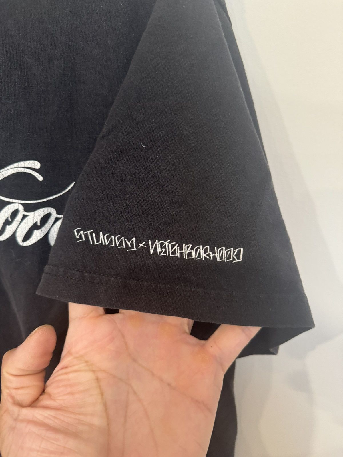 Stussy × Vintage RARE Stussy x Neighborhood Script T Shirt Logo Size US L / EU 52-54 / 3 - 3 Thumbnail