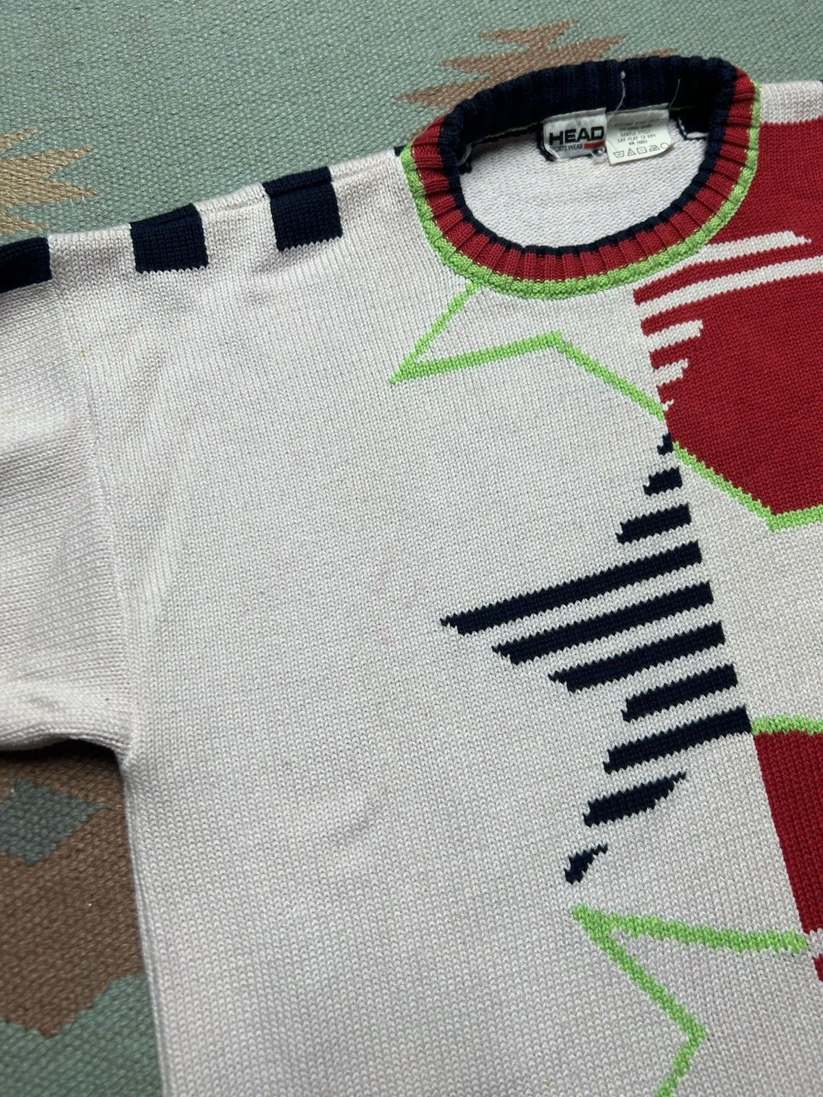 Vintage Vtg 80s head sportswear knit sweater ski snow stars boxy M Size US M / EU 48-50 / 2 - 5 Thumbnail