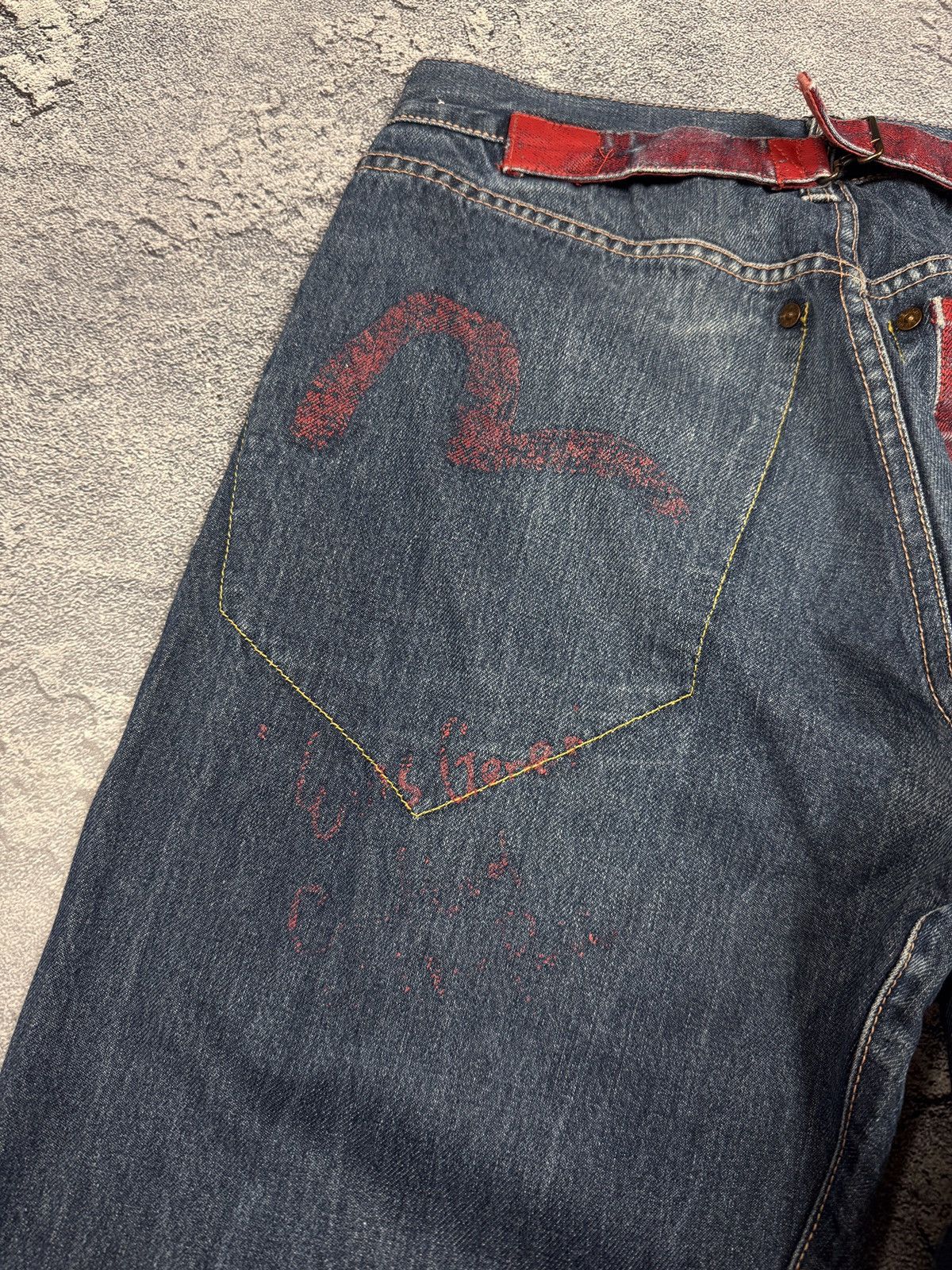 Evisu Rare evisu Pants Denim Very Rare Designer Y2K Japan Size US 32 / EU 48 - 6 Thumbnail