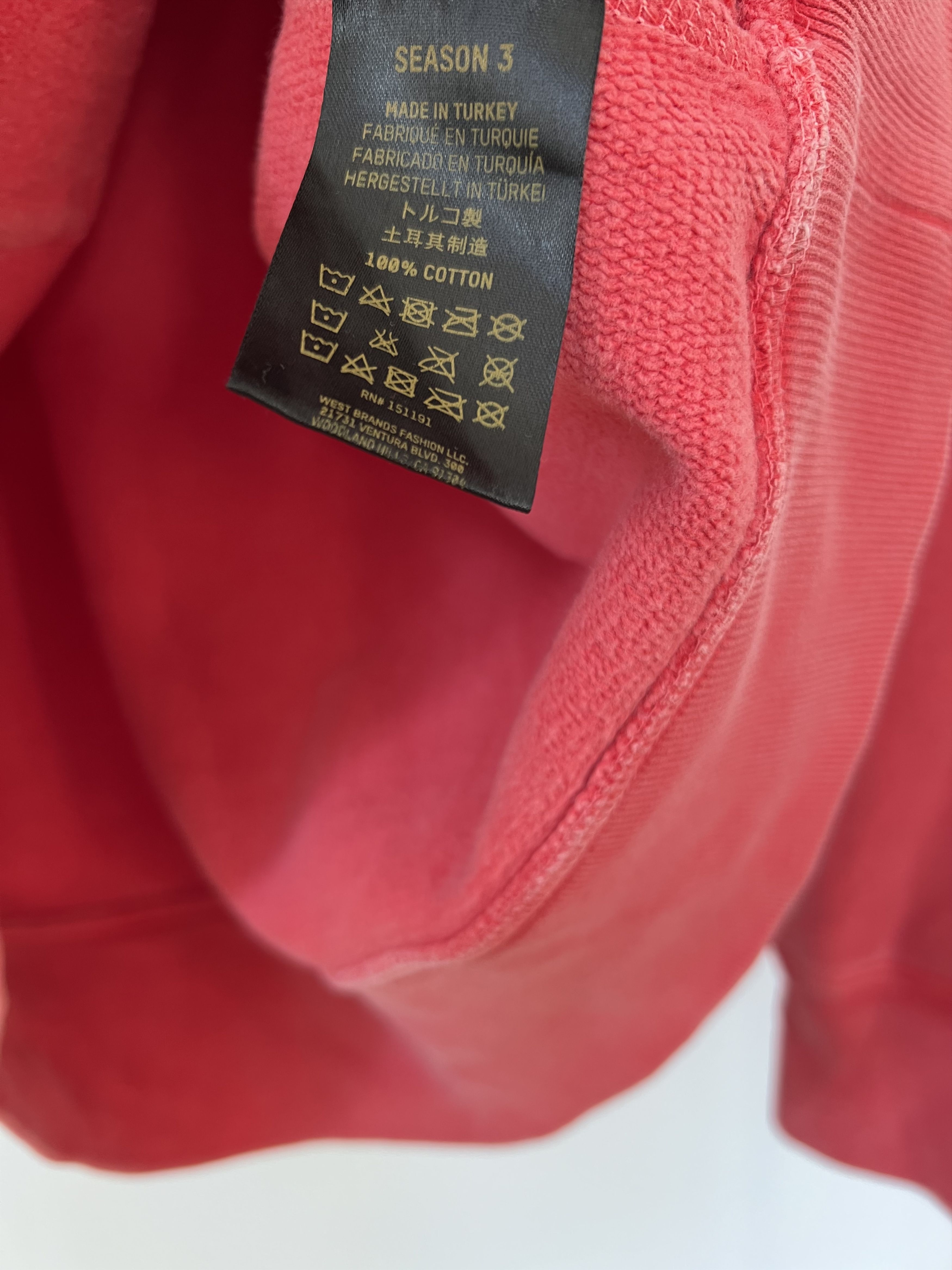 Yeezy Yeezy Season 3 Fleece Hoodie Fluo Red Size US M / EU 48-50 / 2 - 7 Thumbnail