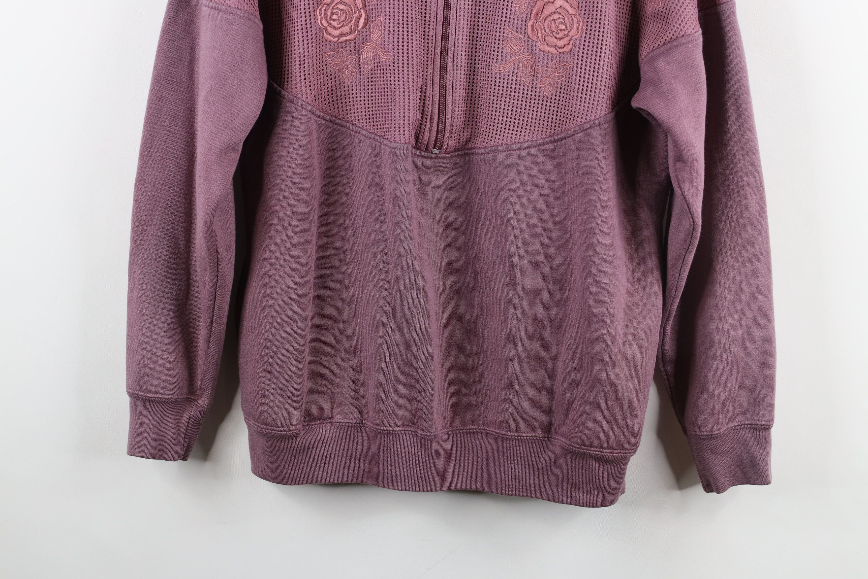 Vintage Vintage 90s Streetwear Flower Half Zip Pullover Sweatshirt Size S / US 4 / IT 40 - 3 Thumbnail