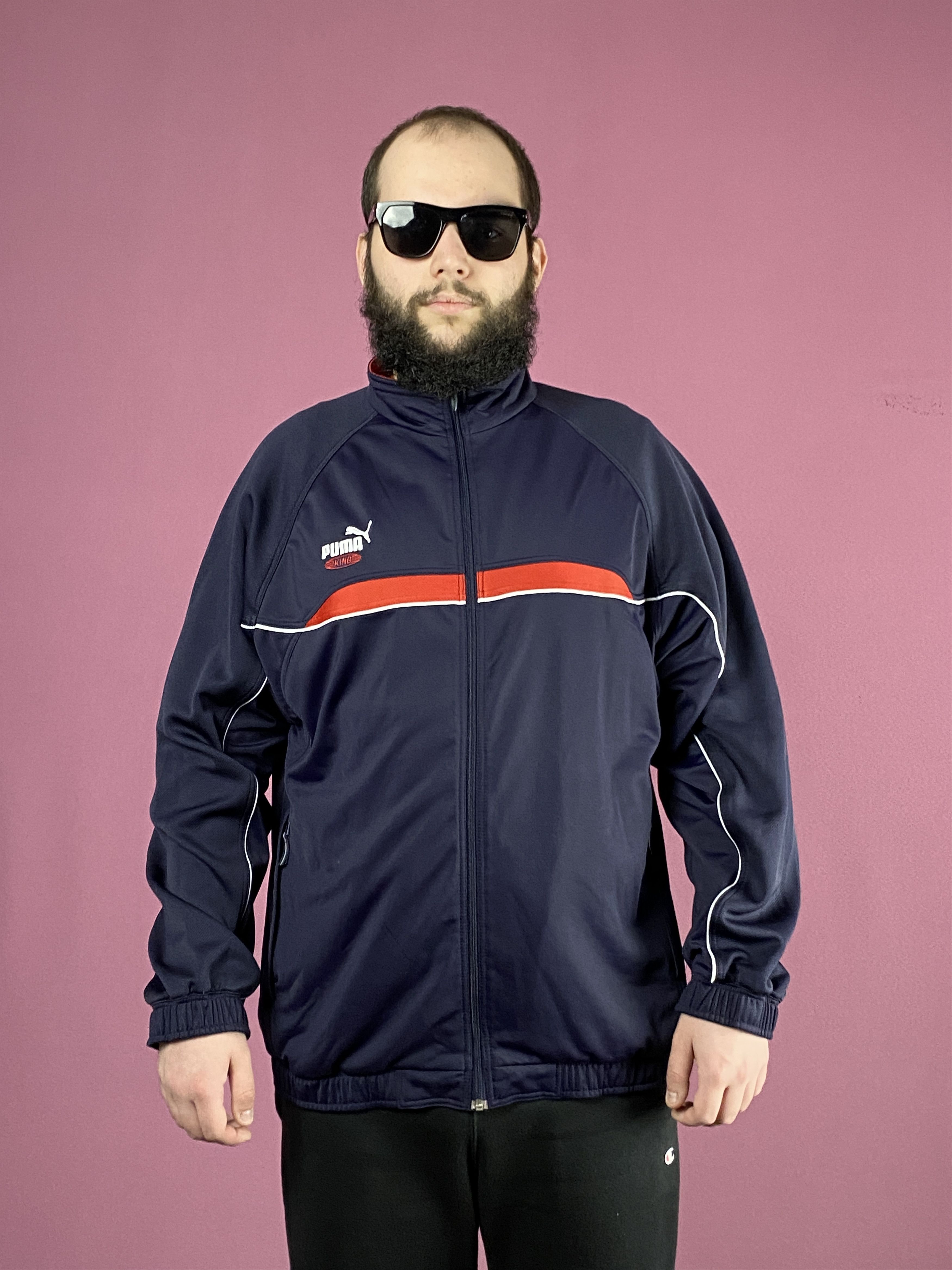 Puma × Vintage 90s Puma Vintage Men's Track Jacket - L Size US L / EU 52-54 / 3 - 1 Thumbnail