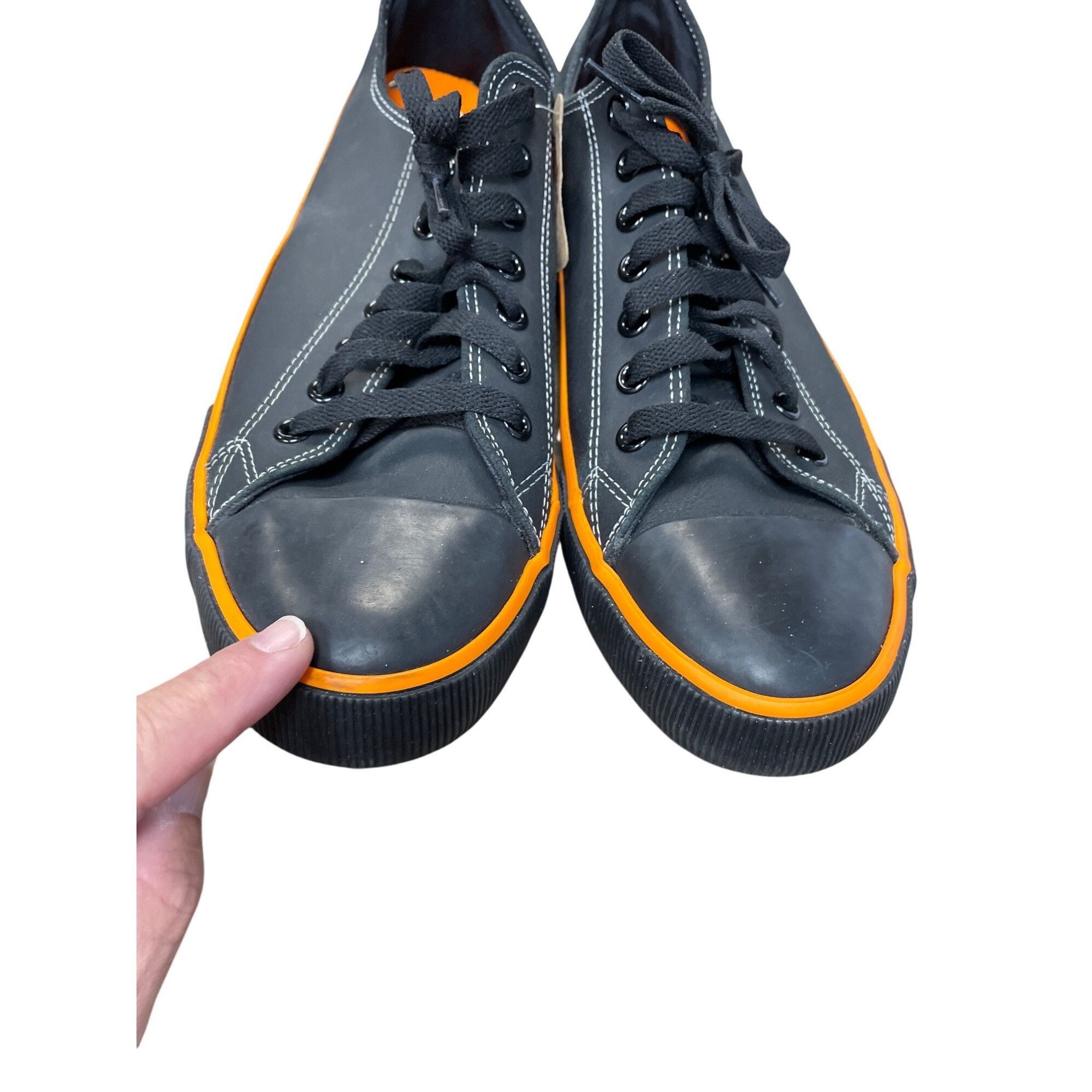 Harley Davidson Harley-Davidson Mens Low-Top Vulcon Black Orange Sneakers Si Size US 13 / EU 46 - 13 Thumbnail