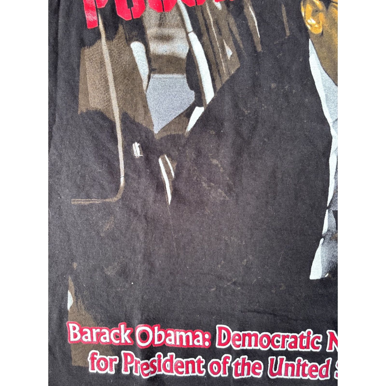 Delta VINTAGE Barack Obama Mission Possible T-Shirt Delta Crew Neck Short Sleeve Black L Men’s 90s Retro 2000s Graphic Print Size US L / EU 52-54 / 3 - 4 Thumbnail