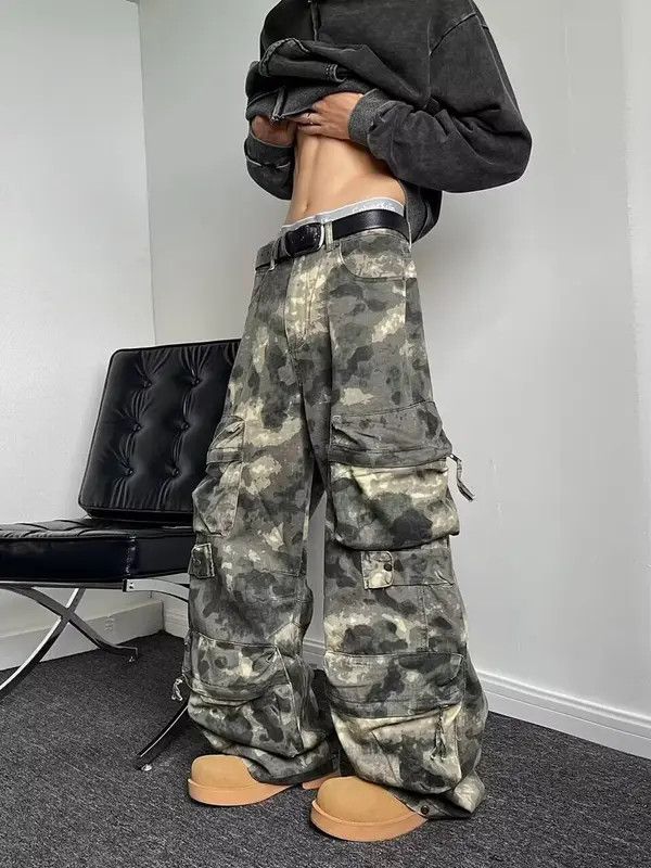 Vintage Momoko x Rika Camo Multi Pocket Baggy Wide Leg Pants Size US 32 / EU 48 - 4 Thumbnail