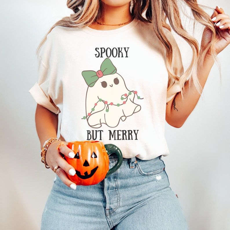 Designer Halloween Christmas Shirt, Boo Shirt Size M / US 6-8 / IT 42-44 - 1 Thumbnail