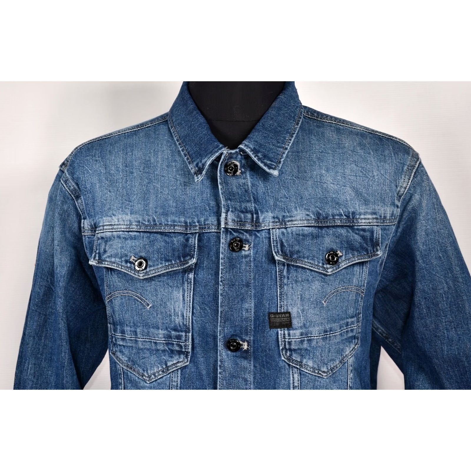 G-Star G-Star ARC 3D Jacket Burten Stretch Denim Faded Santorini 2XL Slim Mens Jacket Denim blue 2XL Size US XXL / EU 58 / 5 - 6 Thumbnail