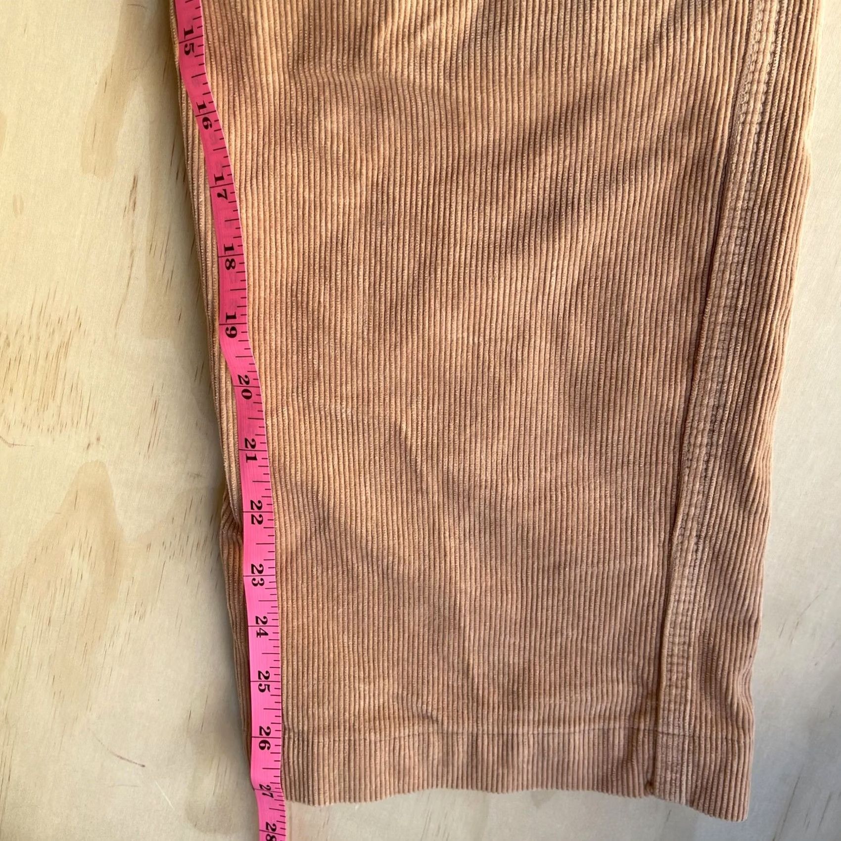 Vintage J Galt Pants Womens Small Beige Corduroy Cropped Straight Leg Pockets Casual Size 28" / US 6 / IT 42 - 7 Thumbnail