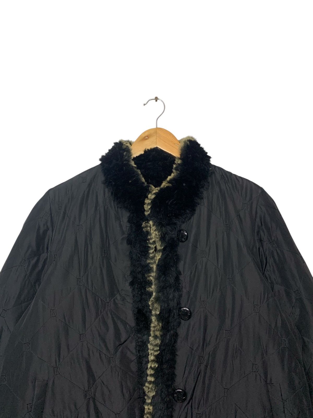 Balmain Vintage 90's Balmain Paris Riversible Faux Fur Jacket Size US L / EU 52-54 / 3 - 9 Thumbnail