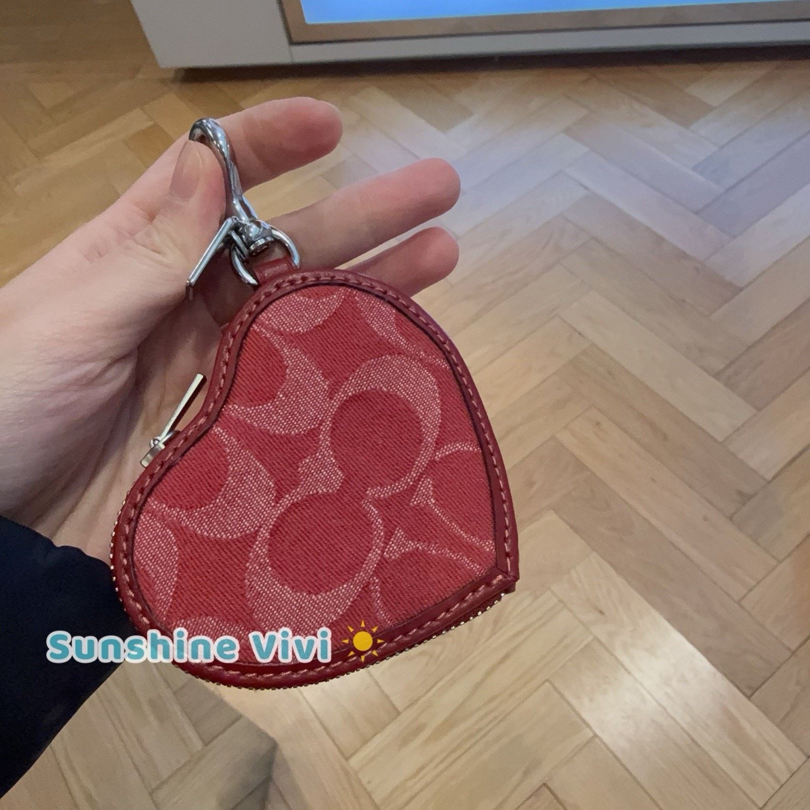 Coach NWT bundle Coach Heart Bag Charm CDC91 & CDE43 Teri True Red Size ONE SIZE - 4 Thumbnail