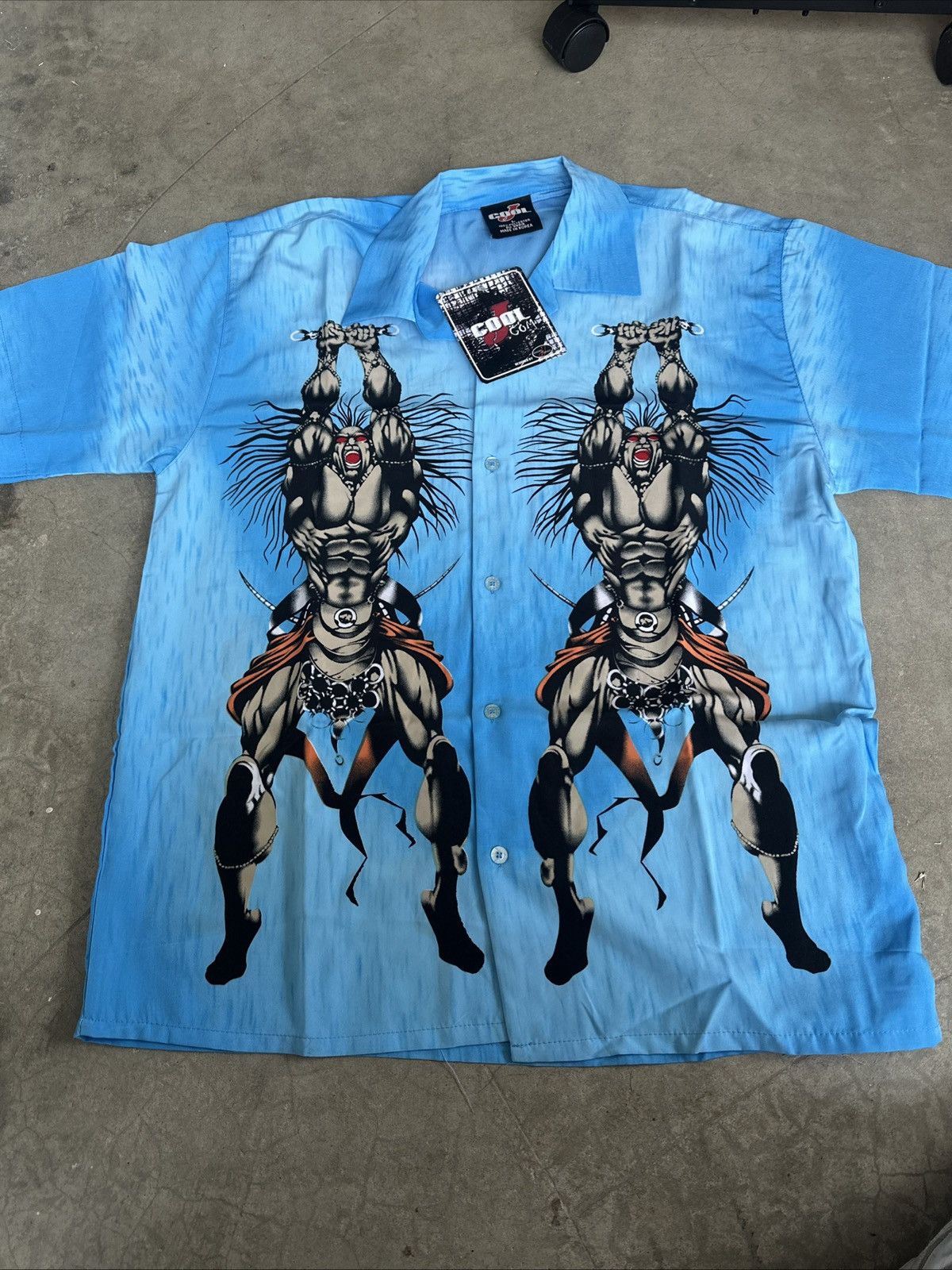 Metallica NEW 90s Cool J Shirt Mens Large Blue Vintage Warrior Y2K Size US L / EU 52-54 / 3 - 1 Thumbnail