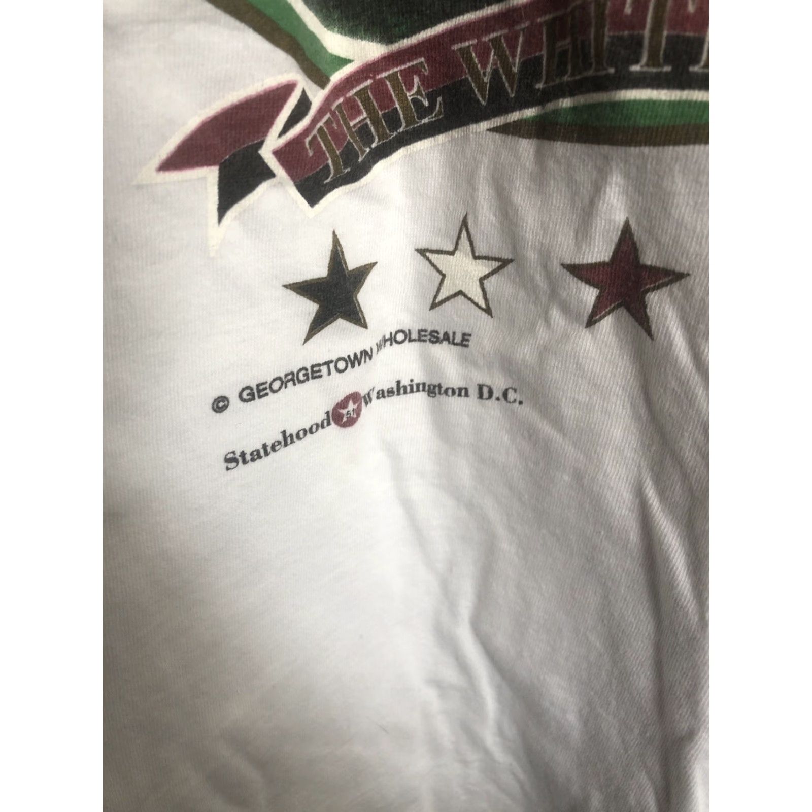 Logo 7 VINTAGE Washington DC For Statehood Logo T Shirt Mens White Sz L Short Sleeve 90s Logo Washington DC Statehood Size US L / EU 52-54 / 3 - 5 Thumbnail