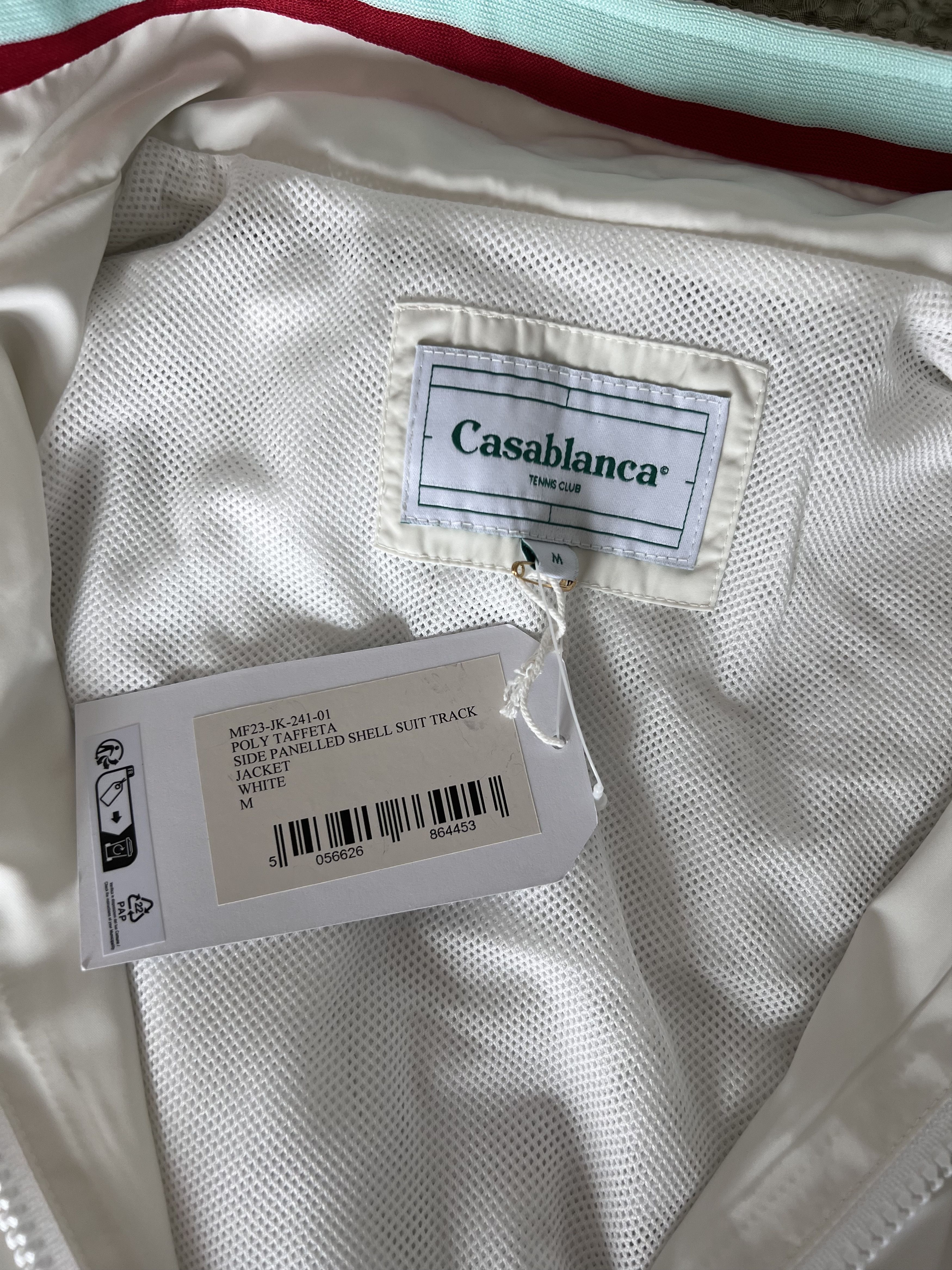Casablanca Casablanca Side Panelled Shell Suit Track Jacket in White Size US M / EU 48-50 / 2 - 8 Thumbnail