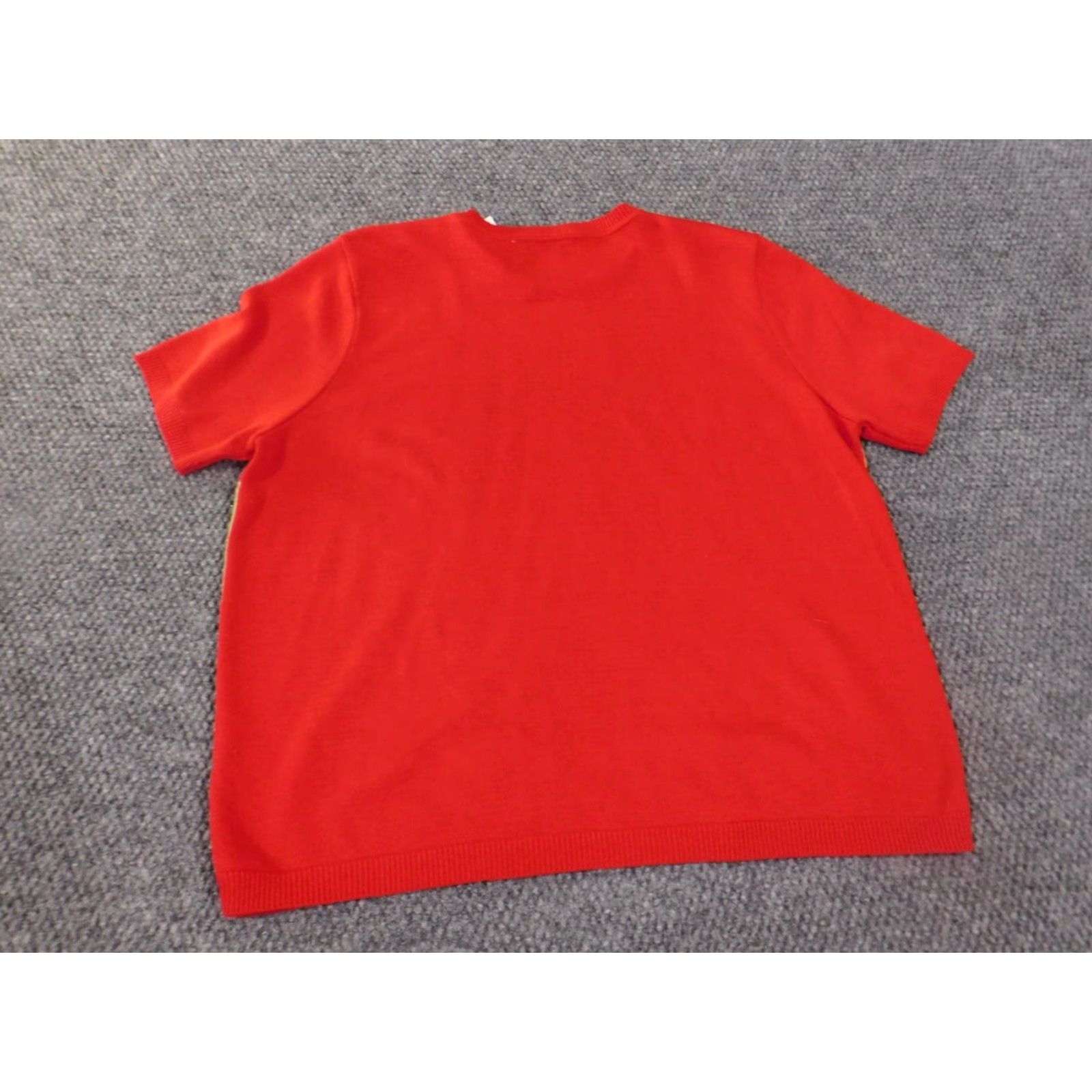 Vintage Alfred Dunner Sweater Women's XL Red Pullover Crewneck Check Knit Acrylic Raglan Sleeve Modern Casual Knit Shirt Size XL / US 12-14 / IT 48-50 - 7 Thumbnail