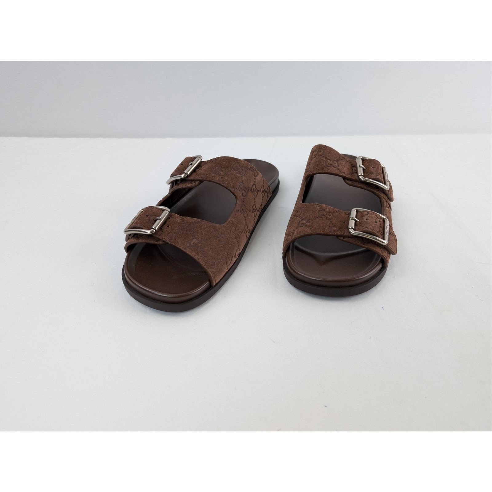 Gucci o1rshd1 Leather Slide Sandals in Brown Size US 11.5 / EU 44-45 - 8 Thumbnail