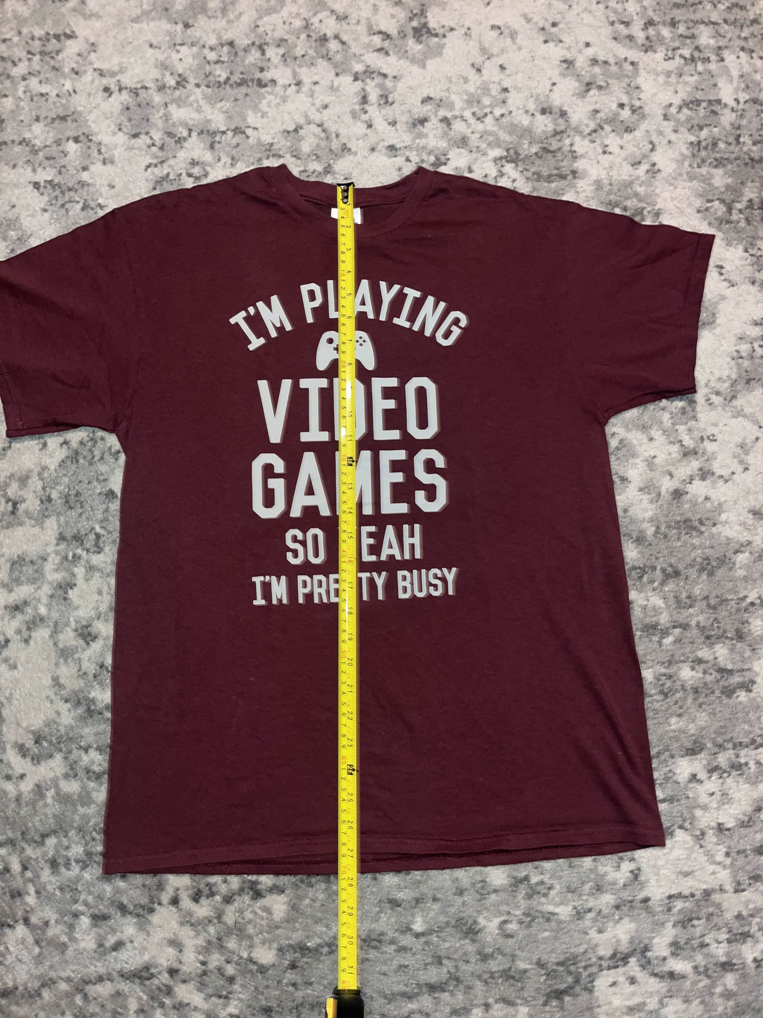 Vintage Y2K I'm Playing Video Games Funny Text Shirt Size US L / EU 52-54 / 3 - 5 Thumbnail