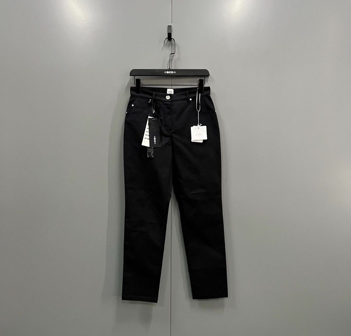 Hermes Hermès Black Straight-Leg Trousers J41 Size 25" / US 0 / IT 36 - 1 Thumbnail