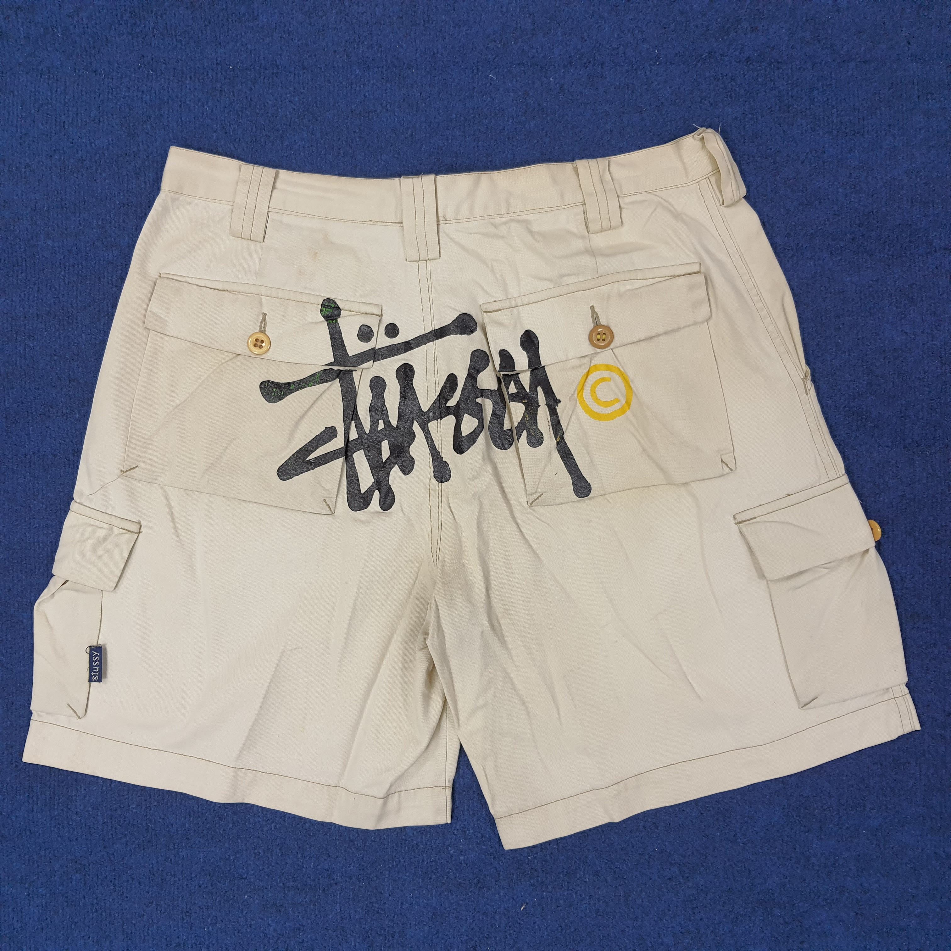 Stussy Vintage Stussy Streetwear Custom Logo Short Pants C244N7 Size US 34 / EU 50 - 1 Thumbnail