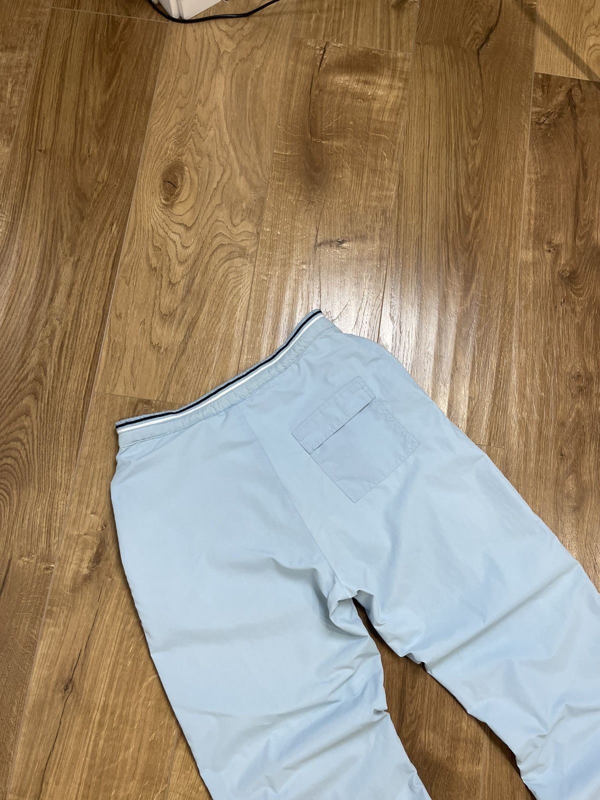 Nike × Vintage Vintage Nike 90’s Y2K Style Nylon Drill Blue Track Pants Size 27" / US 4 / IT 40 - 19 Thumbnail