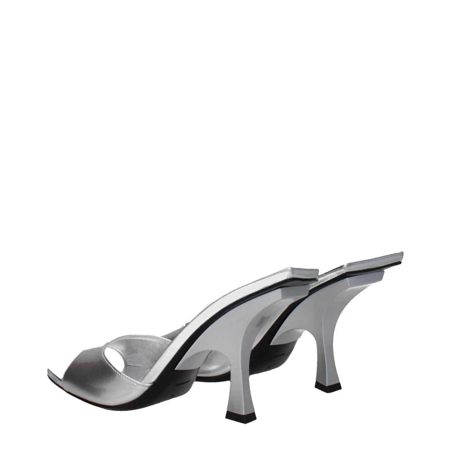 The Attico ob1o1e1224 Patent Leather Sandals in Silver Size US 8 / IT 38 - 4 Thumbnail