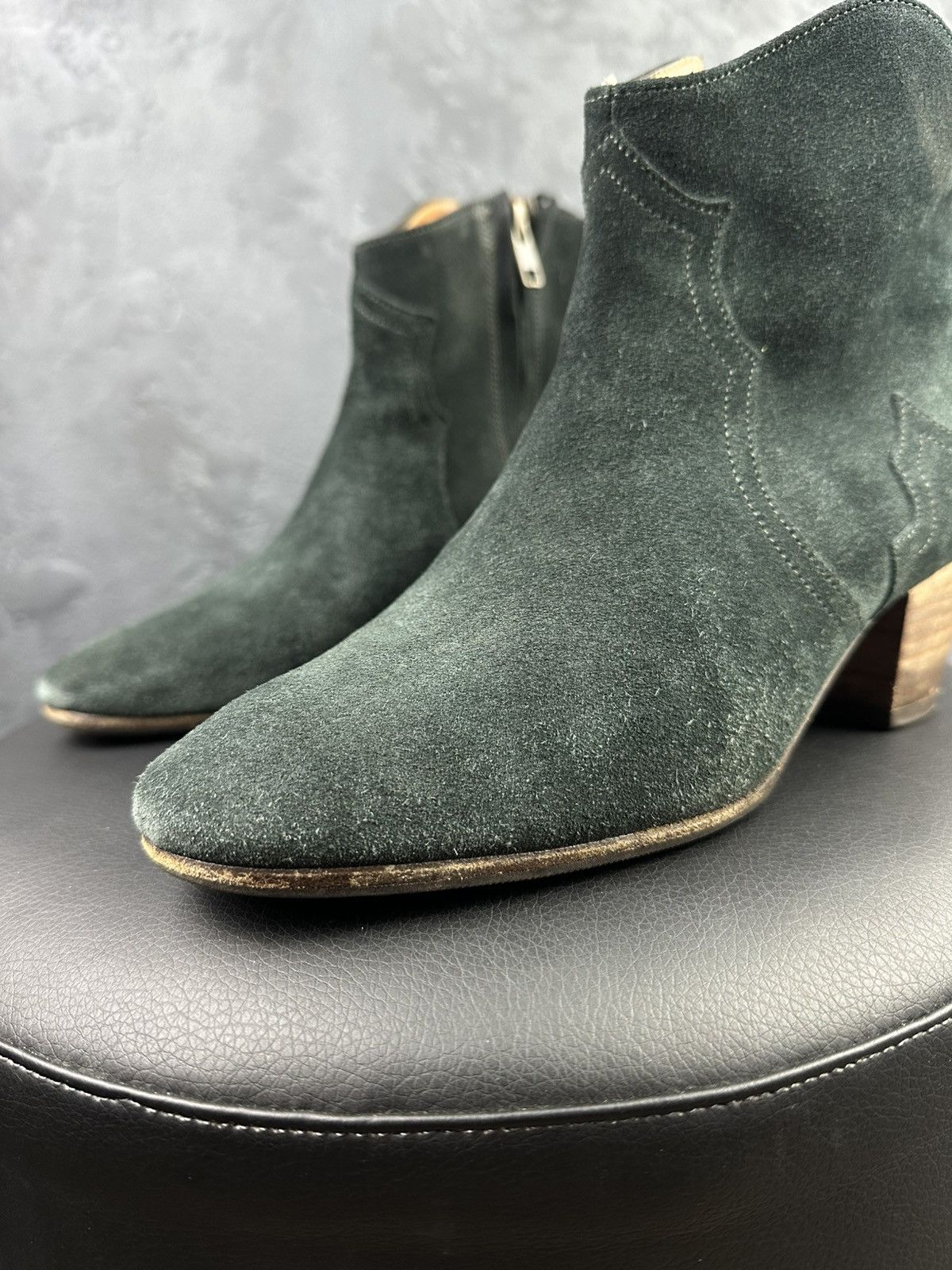 Designer × Isabel Marant × Isabel Marant Etoile ISABEL MARANT Dicker Suede Ankle Boots Size US 7 / IT 37 - 3 Thumbnail