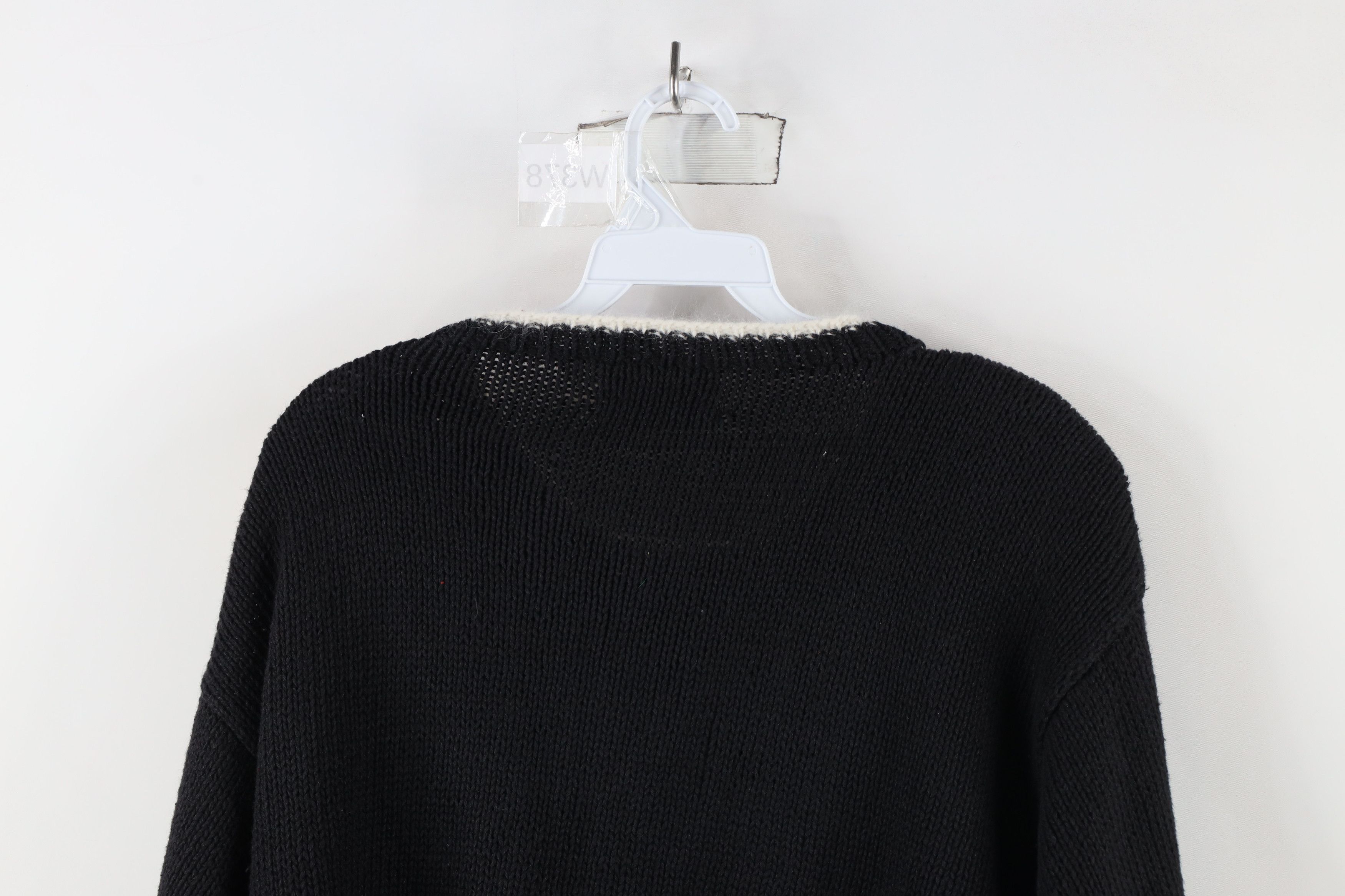 Vintage Vintage 90s Streetwear Hand Knit Christmas Bunny Sweater Size L / US 10 / IT 46 - 10 Thumbnail