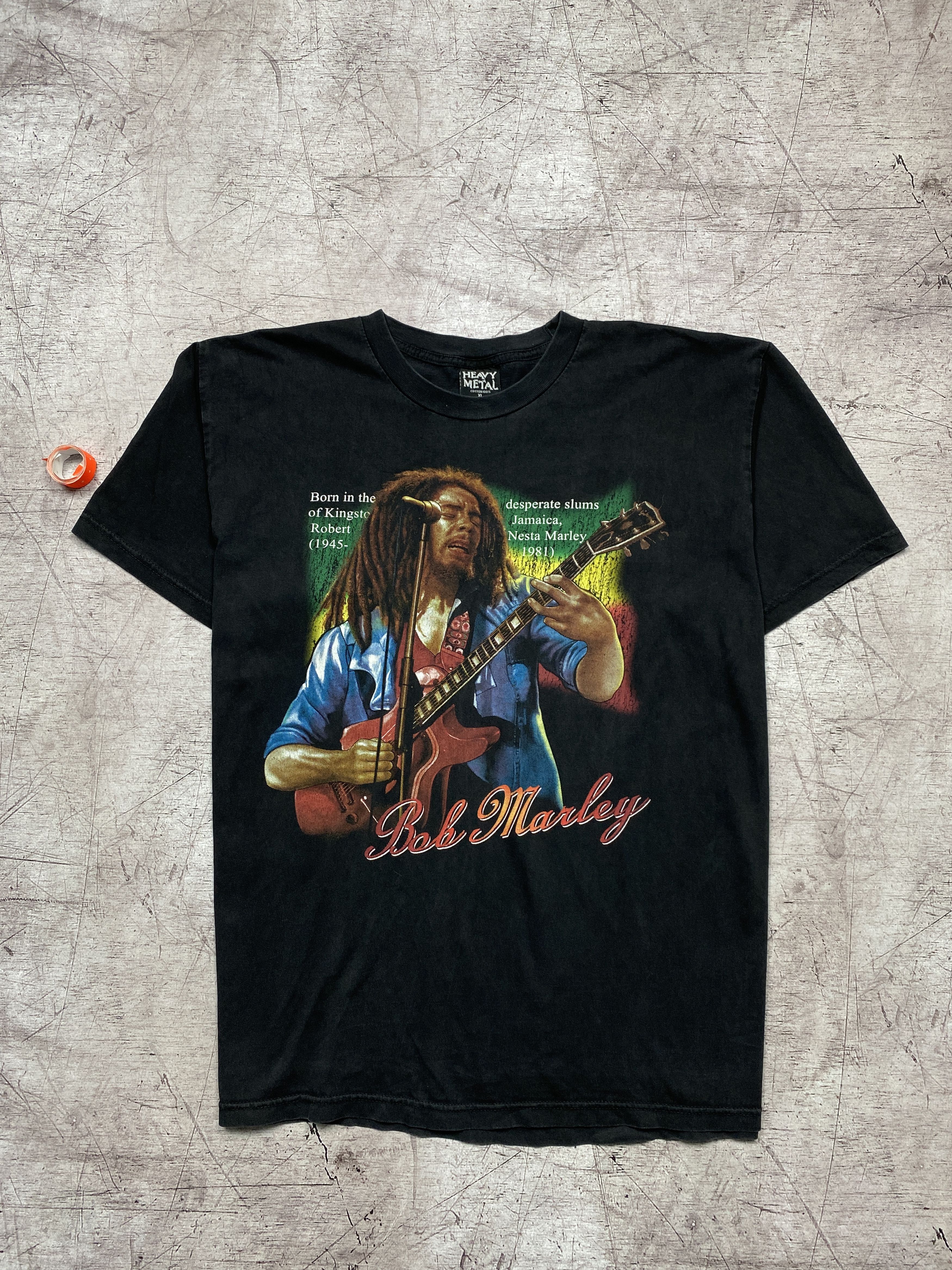 Bob Marley × Vintage Bob Marley Vintage Mens Rock T-Shirt tee Size US XL / EU 56 / 4 - 1 Thumbnail