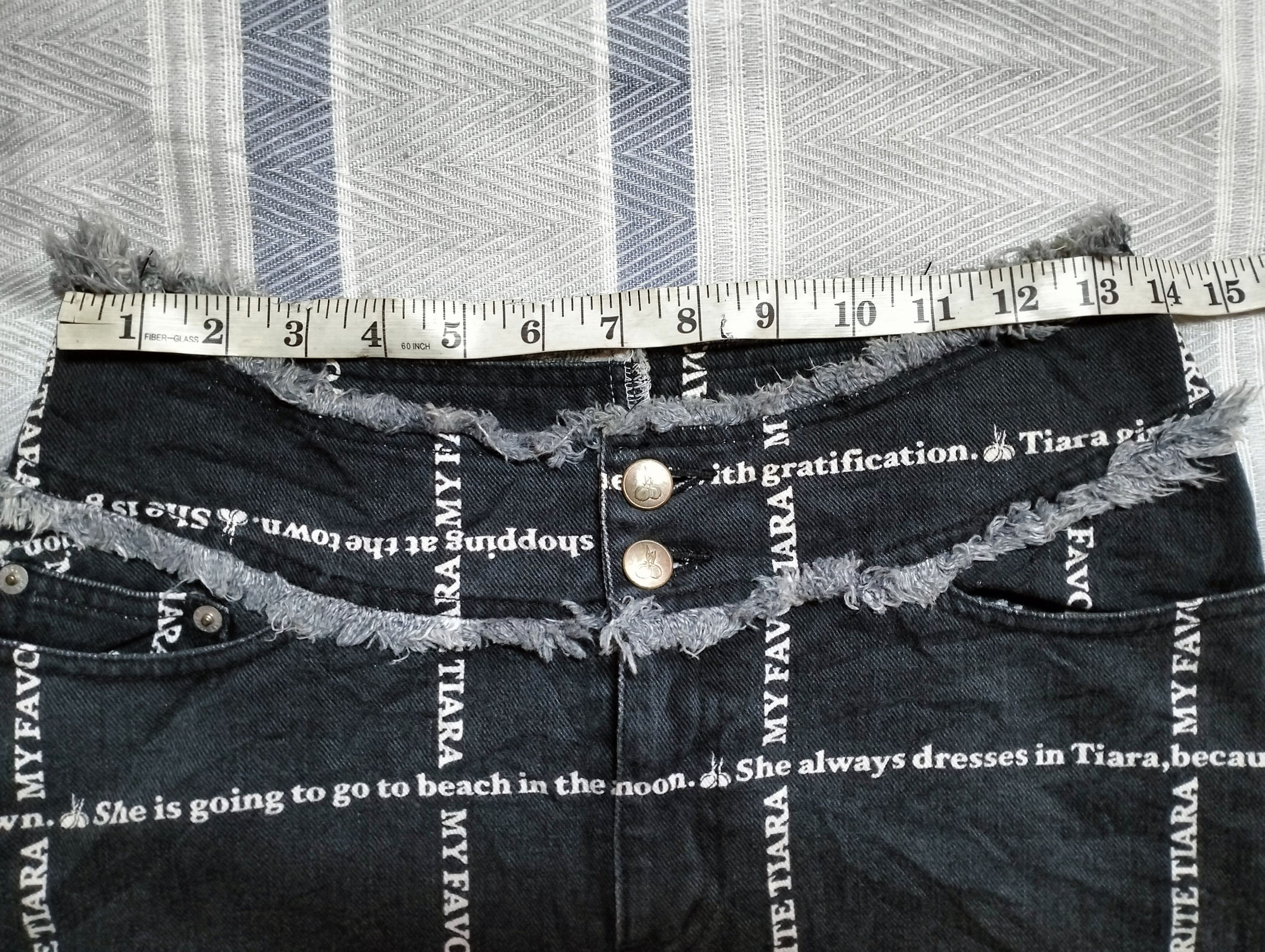 If Six Was Nine Archive💥Tiara Mini Skirt Denim Rare Design Size 27" / US 4 / IT 40 - 15 Thumbnail