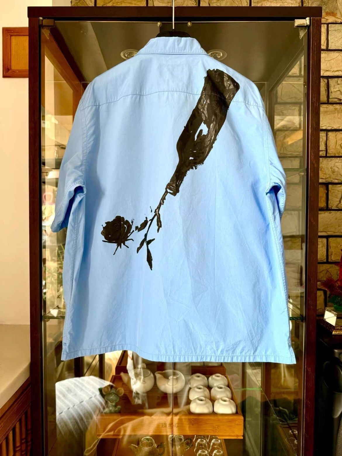 Raf Simons Prada by Raf Simons 22SS Runway Bottle Print S/S Shirt Size US L / EU 52-54 / 3 - 4 Thumbnail