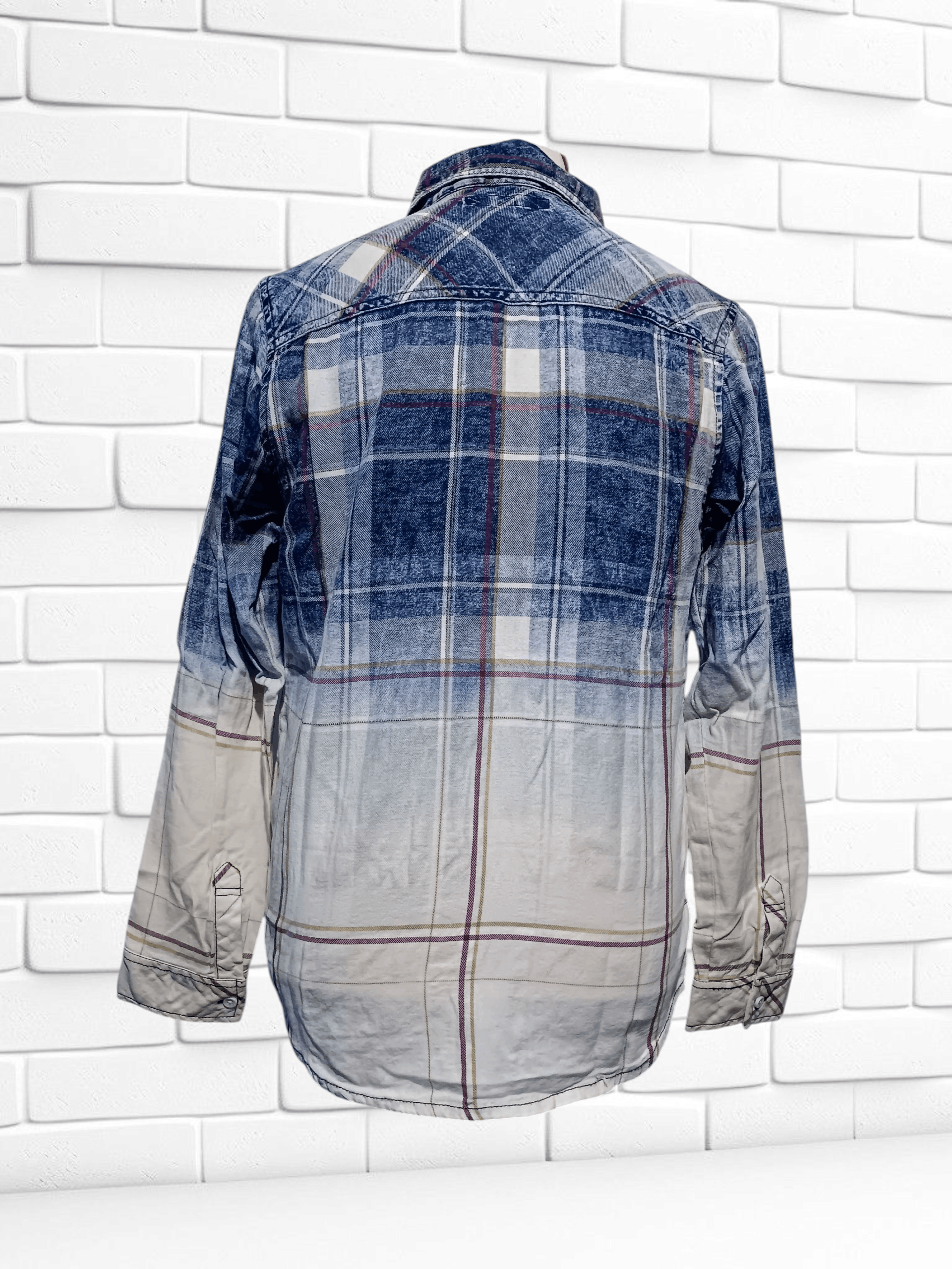In The Attic In The Attic Indigo Dyed Gradient Check Shirt Size US M / EU 48-50 / 2 - 4 Thumbnail