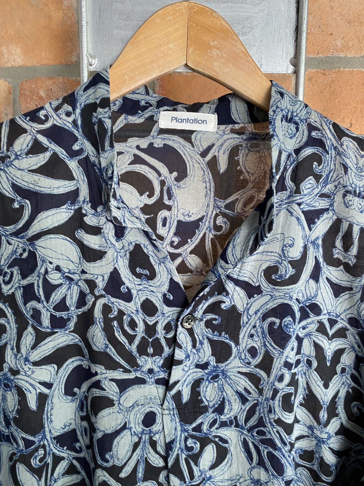 Issey Miyake Plantation Sheer Black Floral Tunic Top Size M / US 6-8 / IT 42-44 - 4 Thumbnail