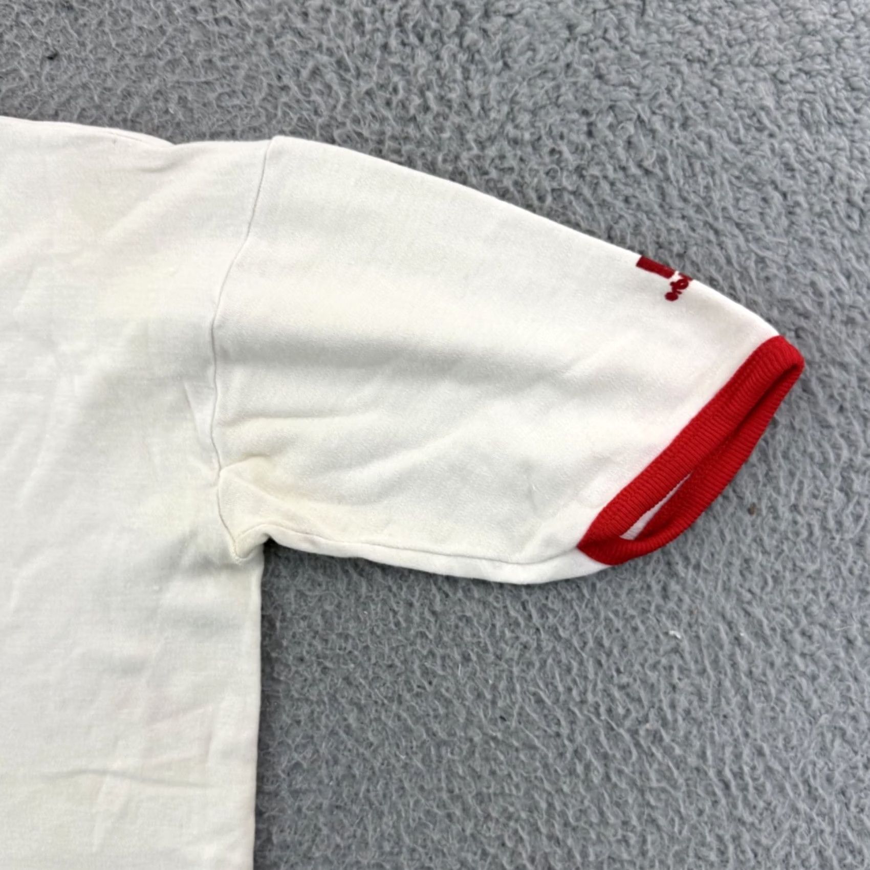 Vintage VINTAGE Olympics Shirt Mens M Ringer 80s USA Logo Graphic Print White Short Sleeve 1984 Los Angeles Sports Size US M / EU 48-50 / 2 - 5 Thumbnail