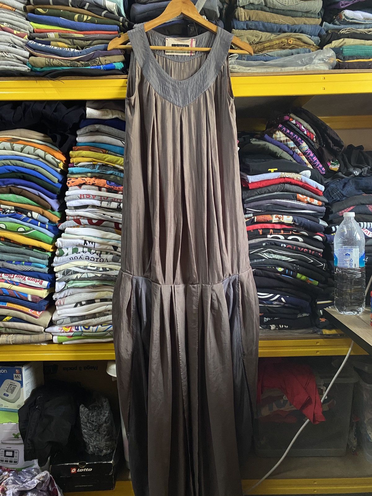 image of Archival Clothing x Atsuro Tayama Archival Atsuro Tayama Japanese Multifunctional Dress in Dark Bro