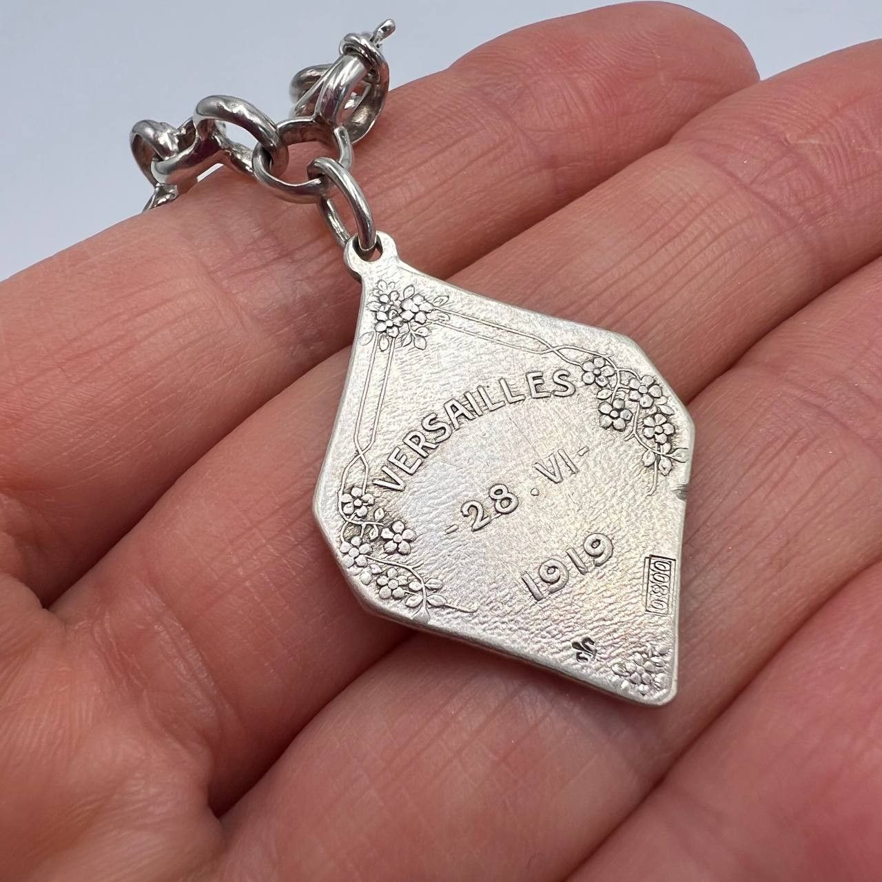 Vintage Vintage 800 Silver Bracelet PAX 1919 Versailles Marked Size ONE SIZE - 8 Thumbnail