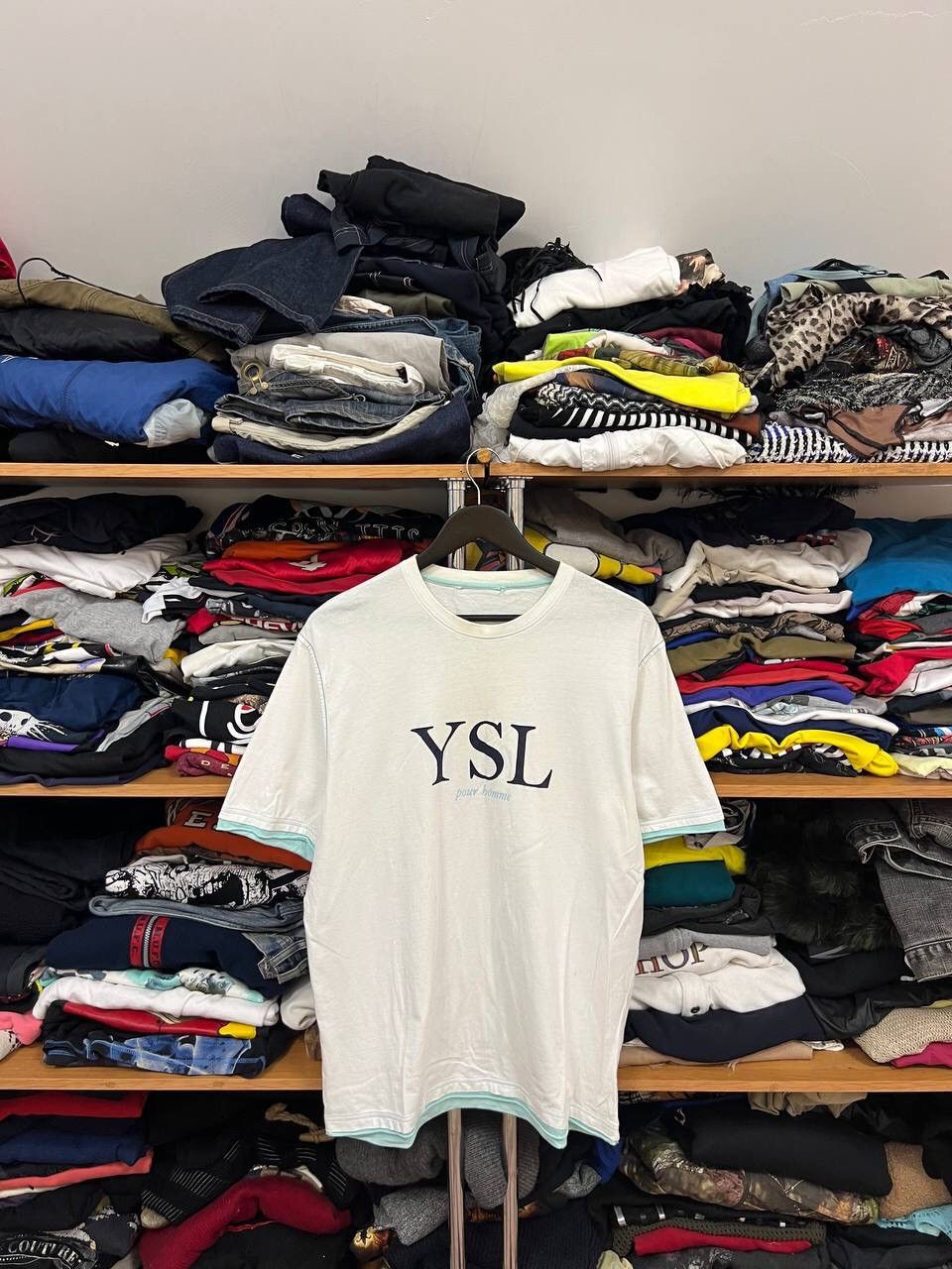 Vintage Yves Saint Laurent big logo t tee shirt